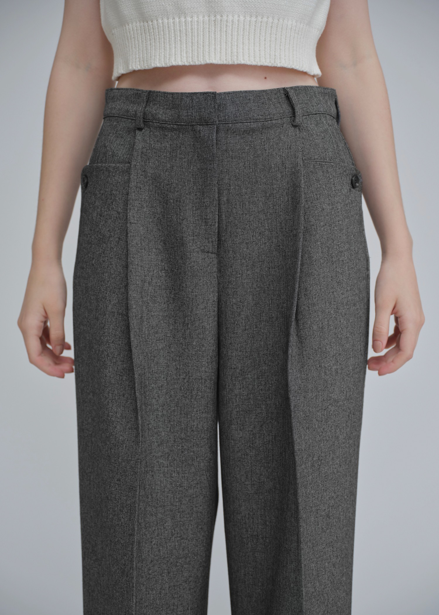 button pocket center press tuck PT