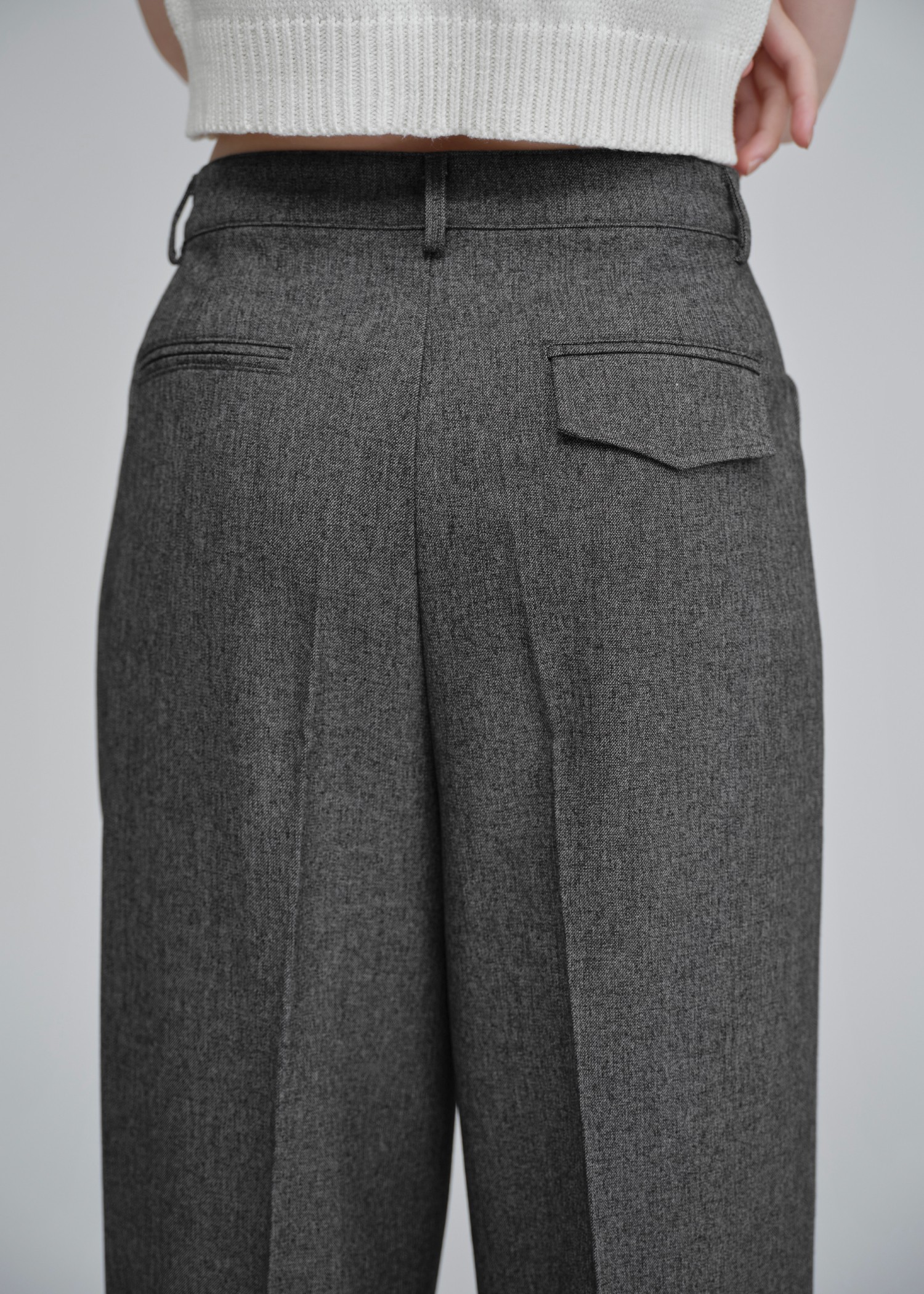 button pocket center press tuck PT