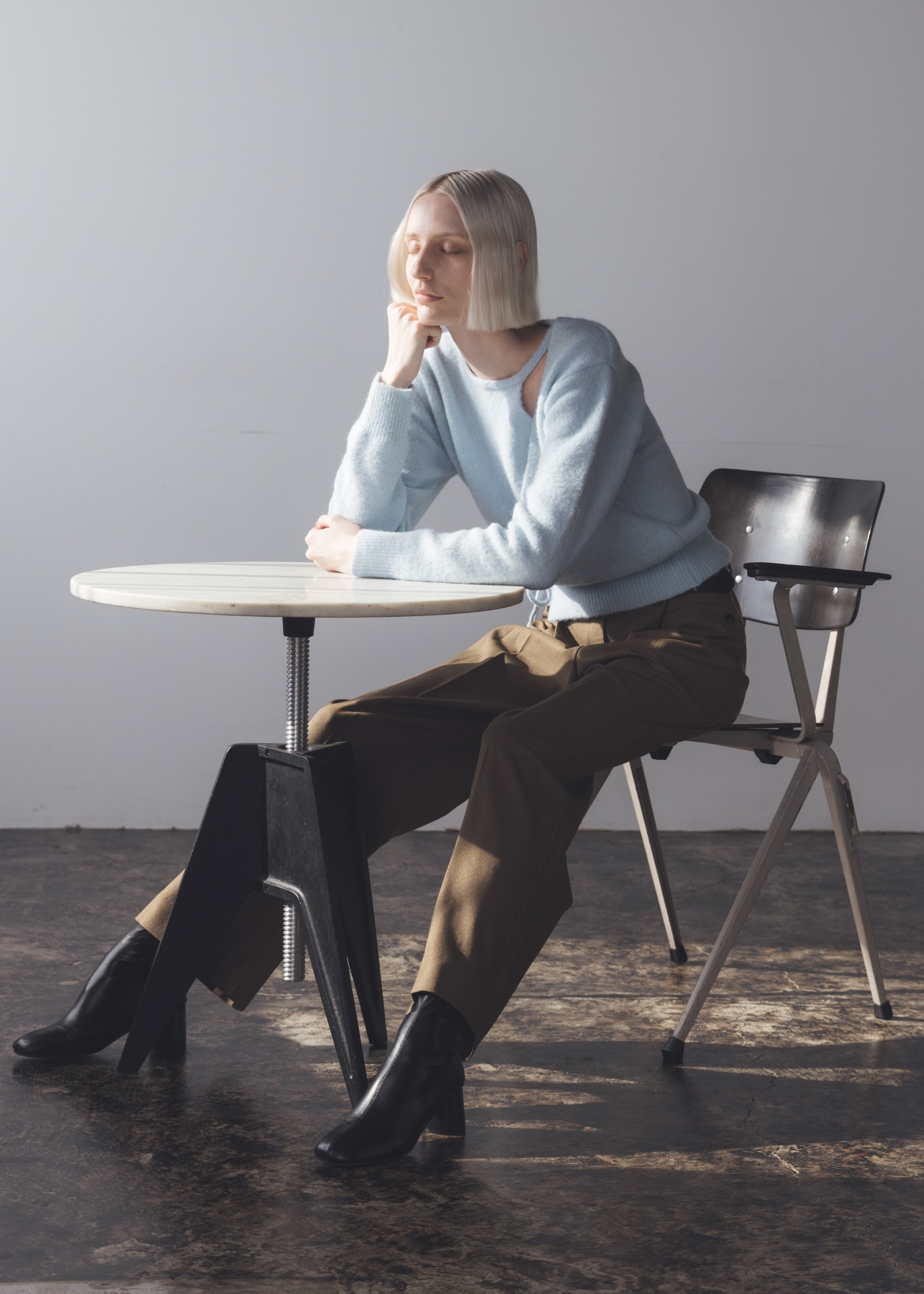 button pocket center press tuck PT