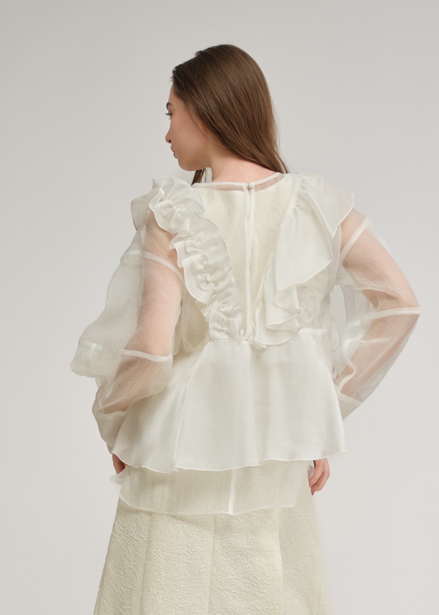 スーツ・フォーマル・ドレス WILLFULLY sheer motif lace OP WILLFULLY（ウィルフリー）の「sheer motif lace OP & gather
