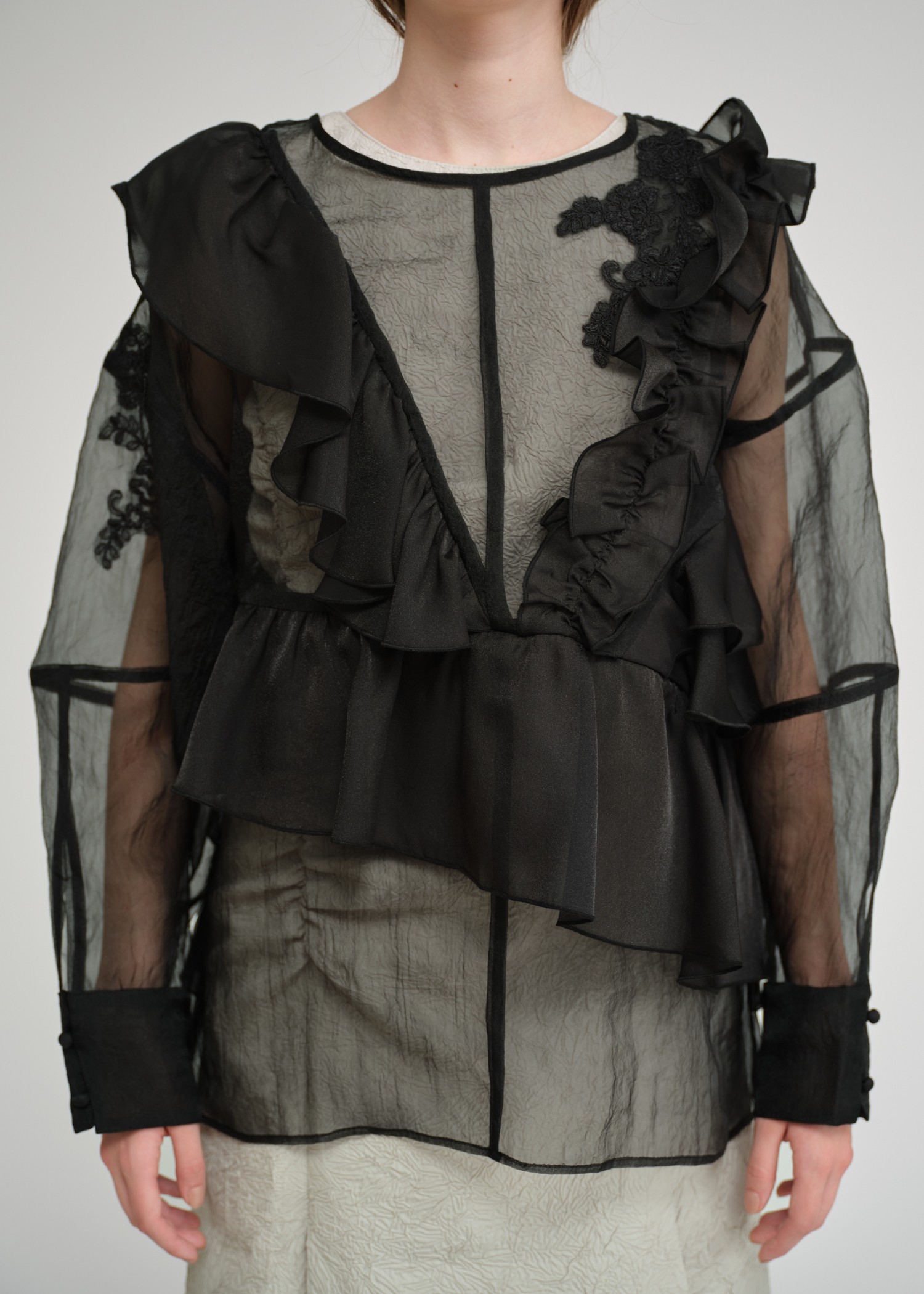 ウィルフリー/random tiered tulle & pattern SK willfully random tiered tulle & pattern