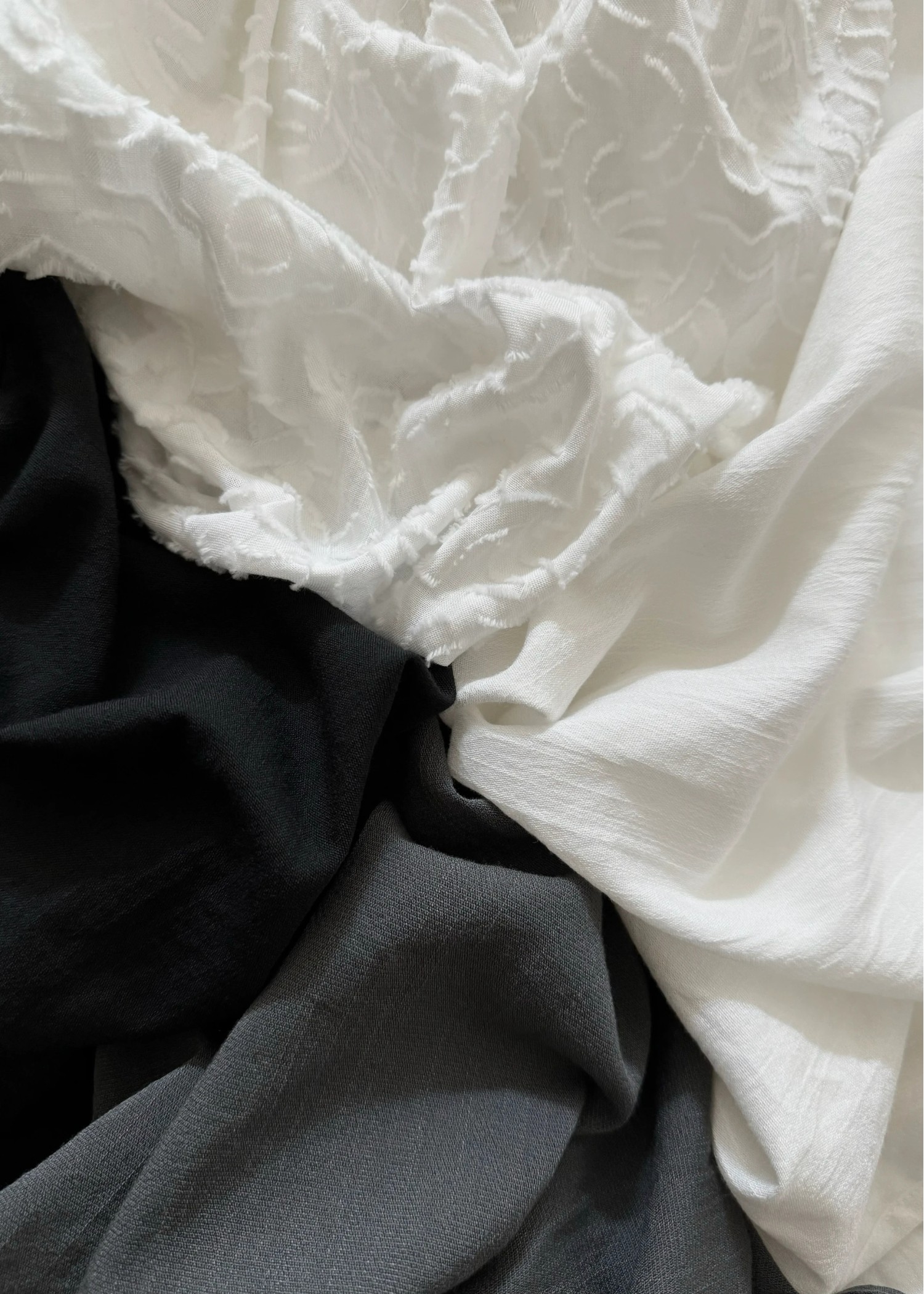 band collar round tuck flare shirt