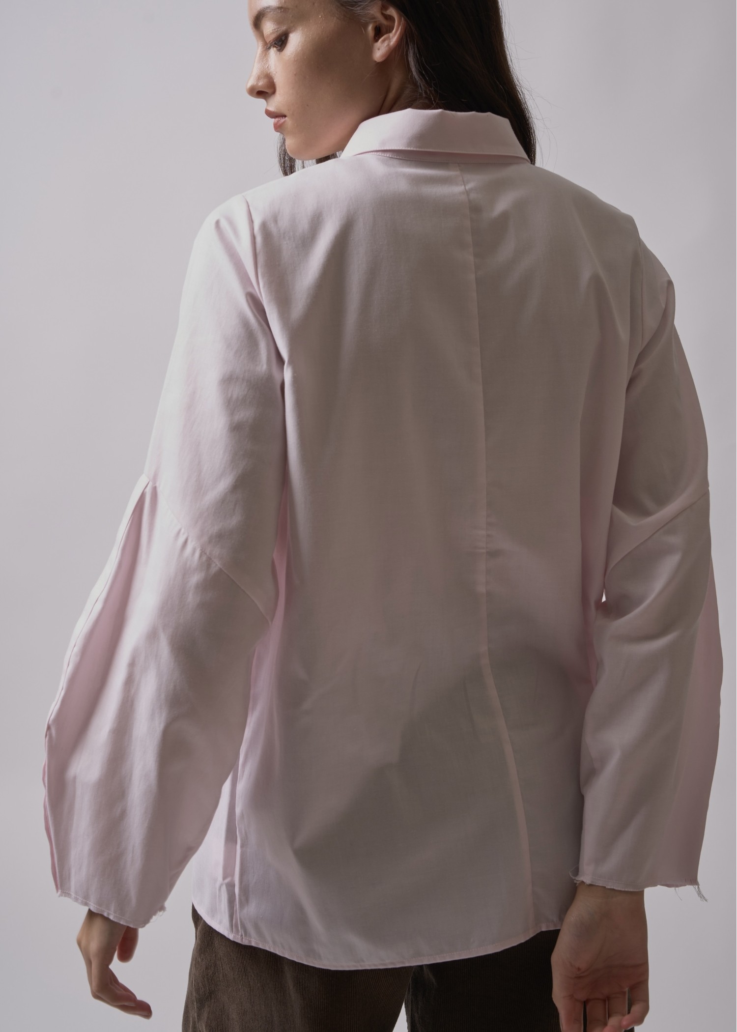 overlap collar cut off sleeve SH