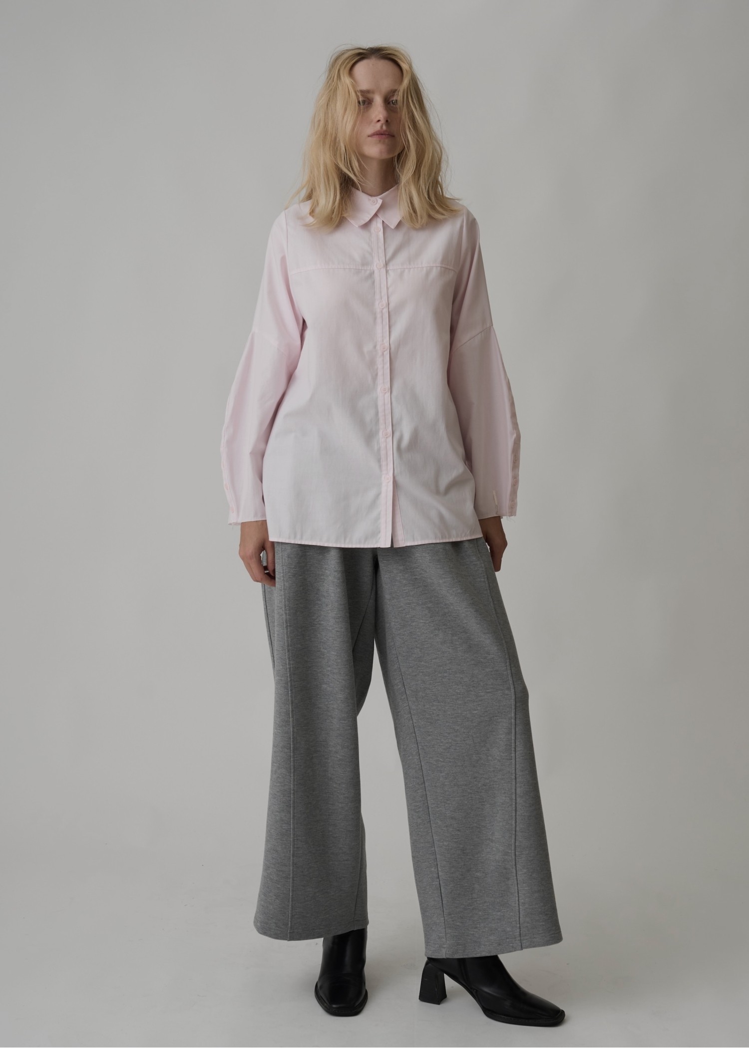 overlap collar cut off sleeve SH