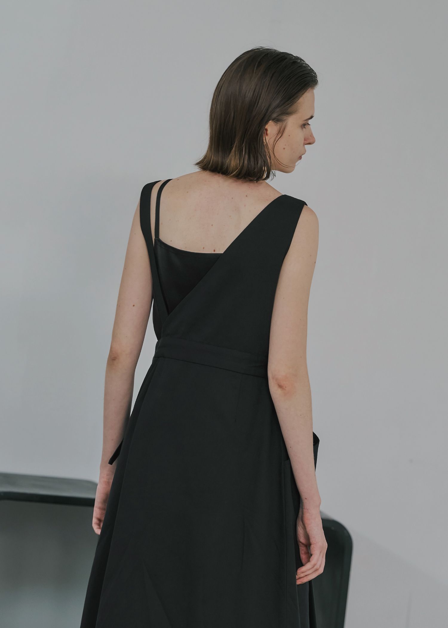 glossy satin grosgrain strap square cami