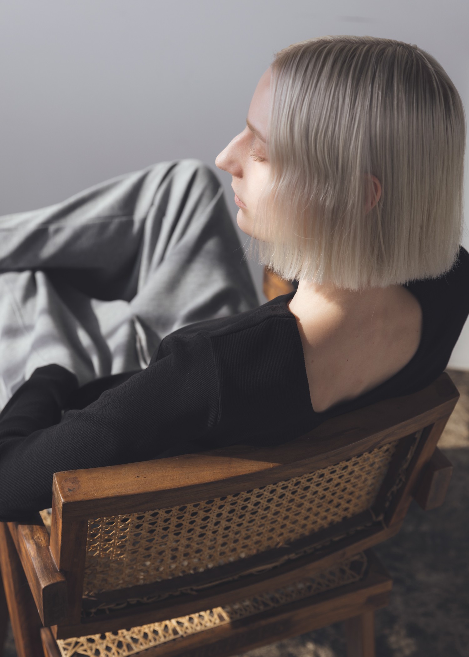 round neck narrow long T