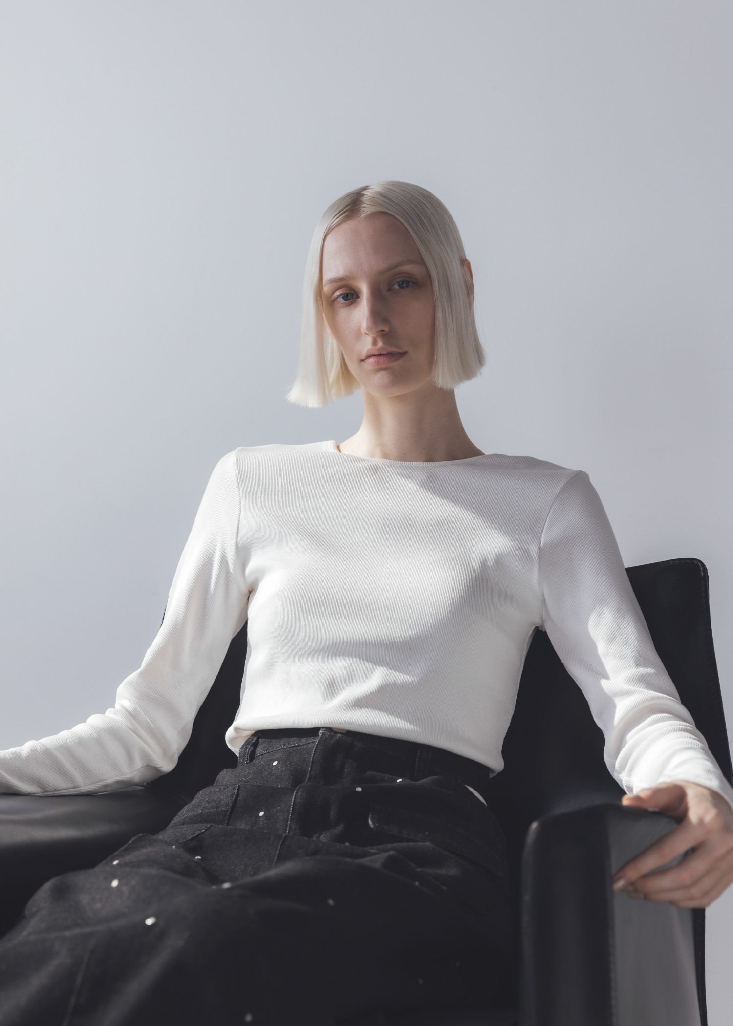 round neck narrow long T