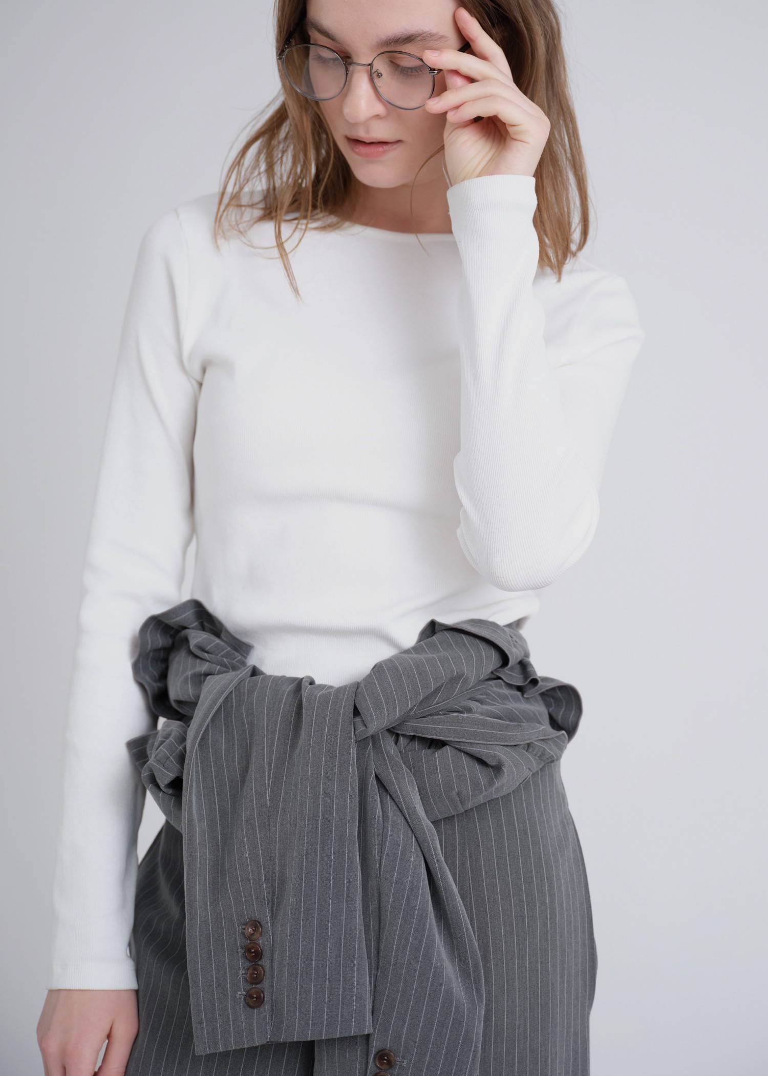 round neck narrow long T