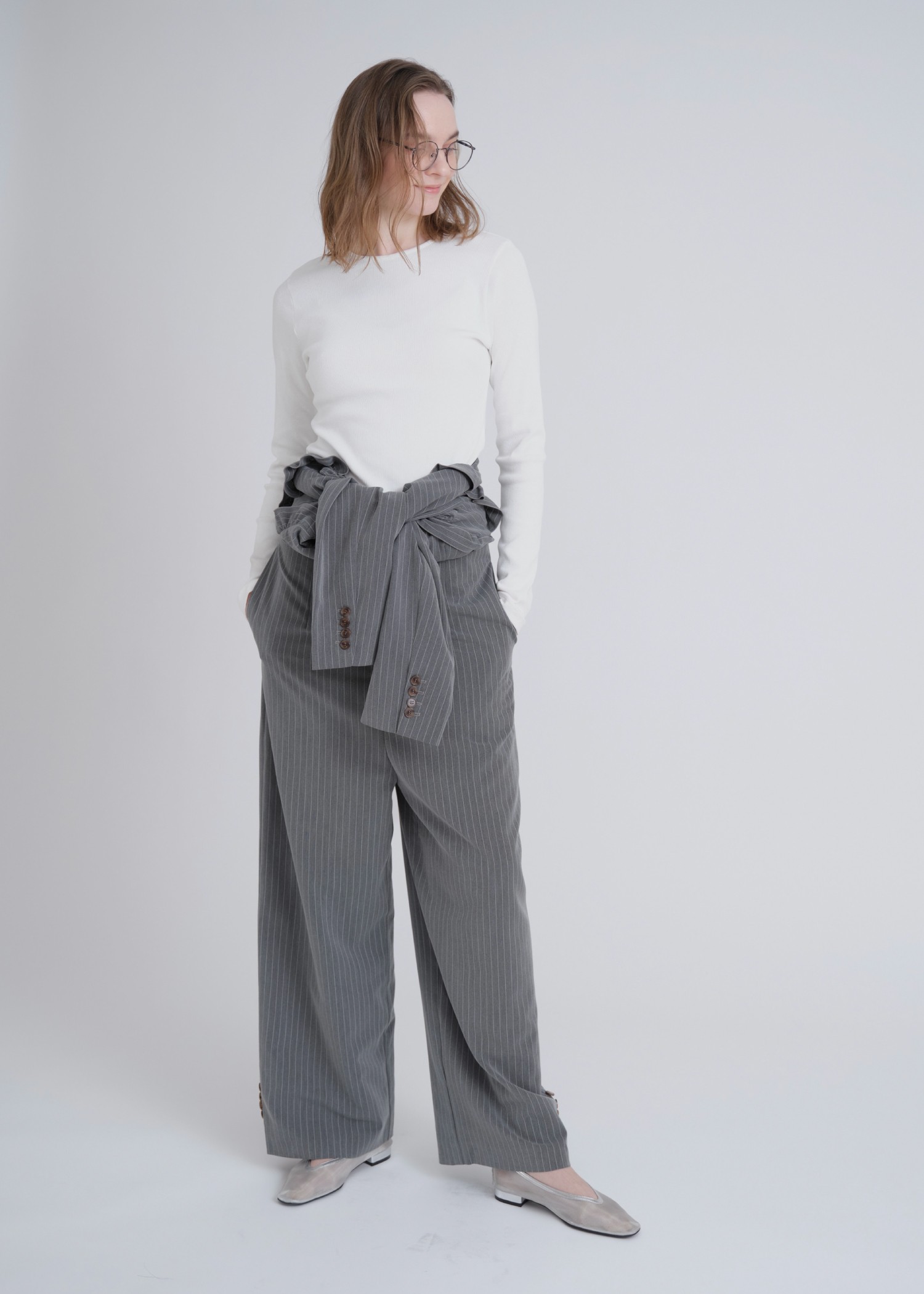 round neck narrow long T