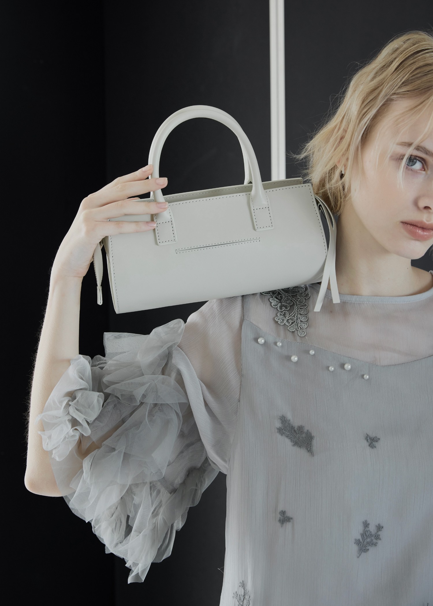 cylinder real leather mulch bag