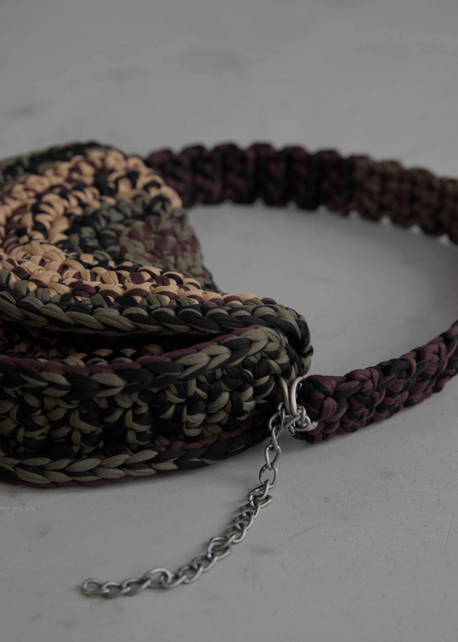 crochet color scheme chain round bag