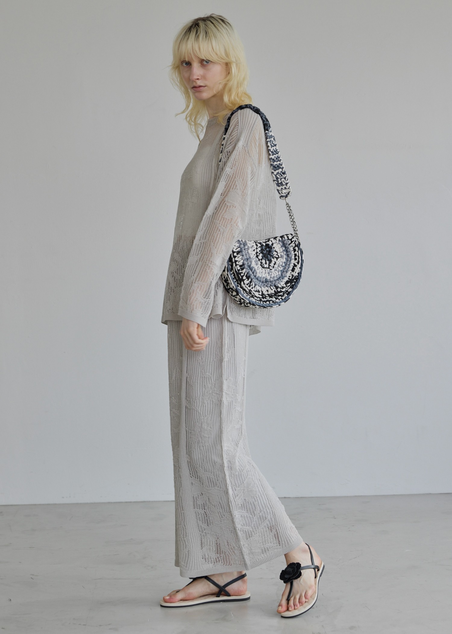 crochet color scheme chain round bag