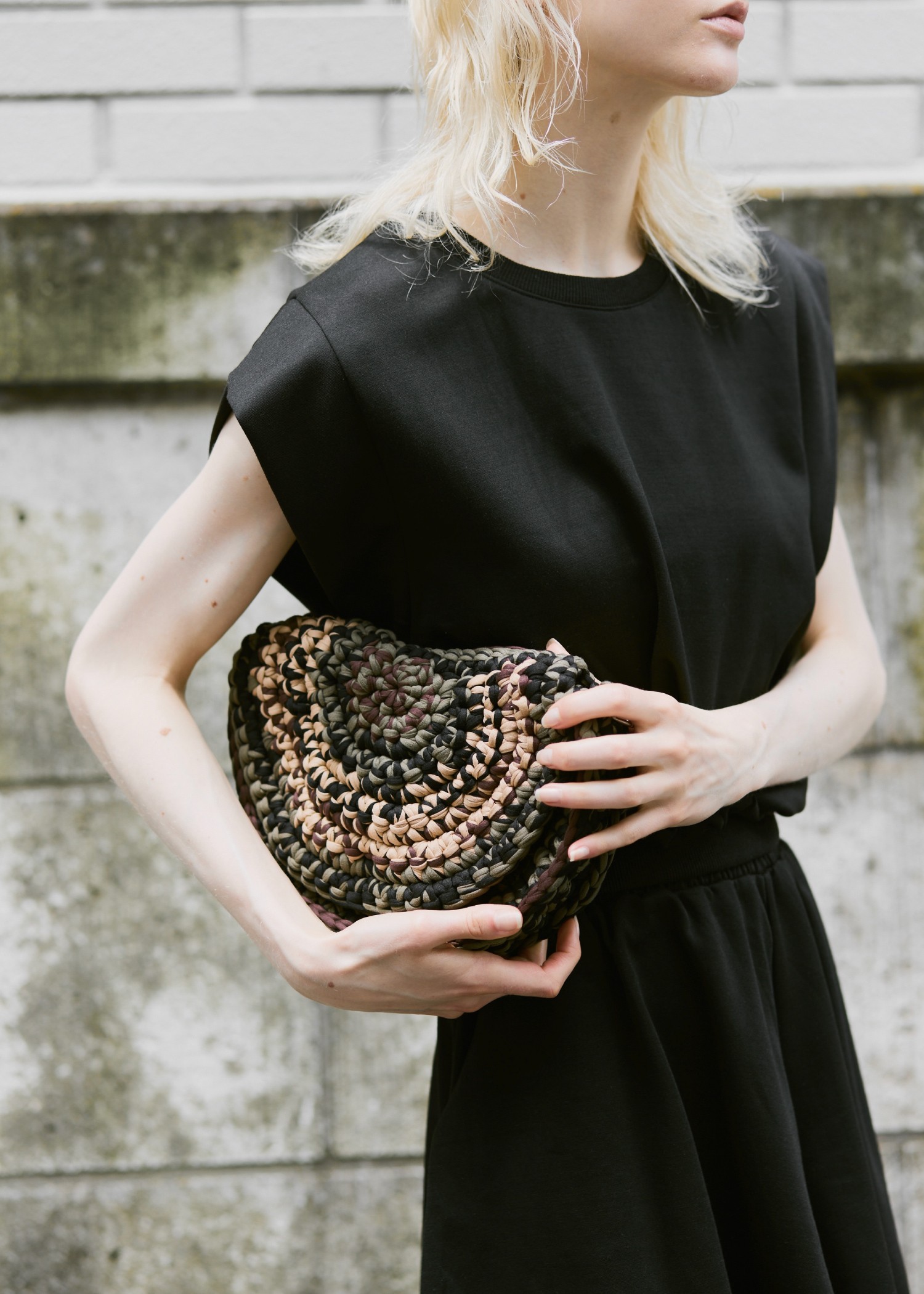 crochet color scheme chain round bag