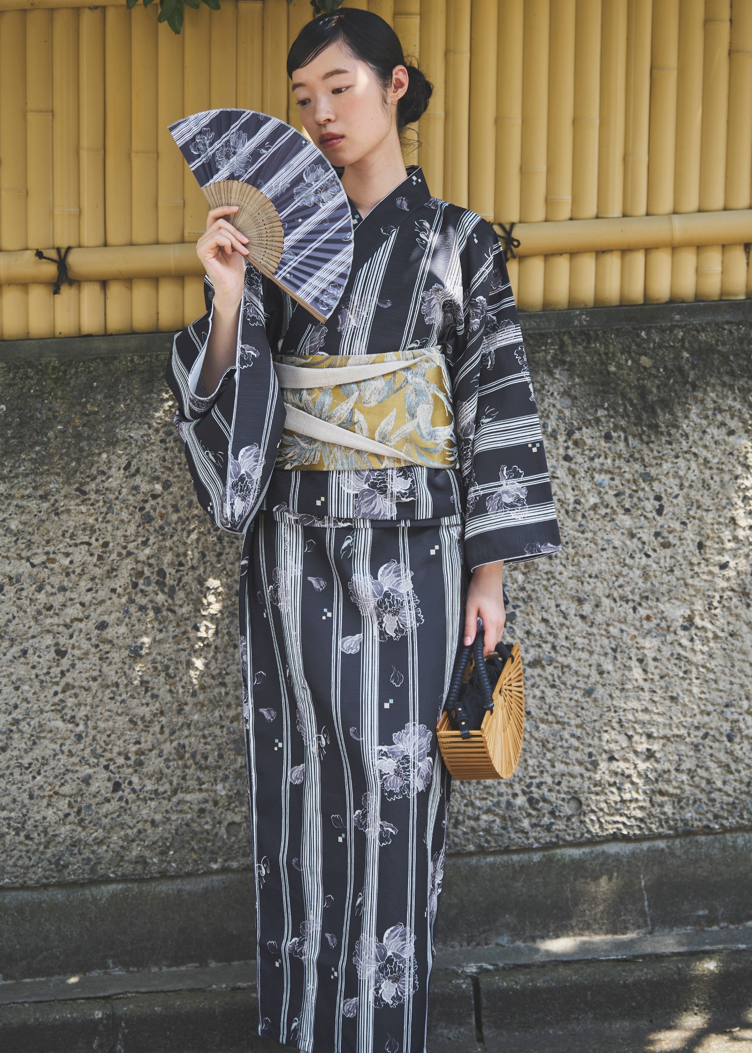 half circle bamboo bag