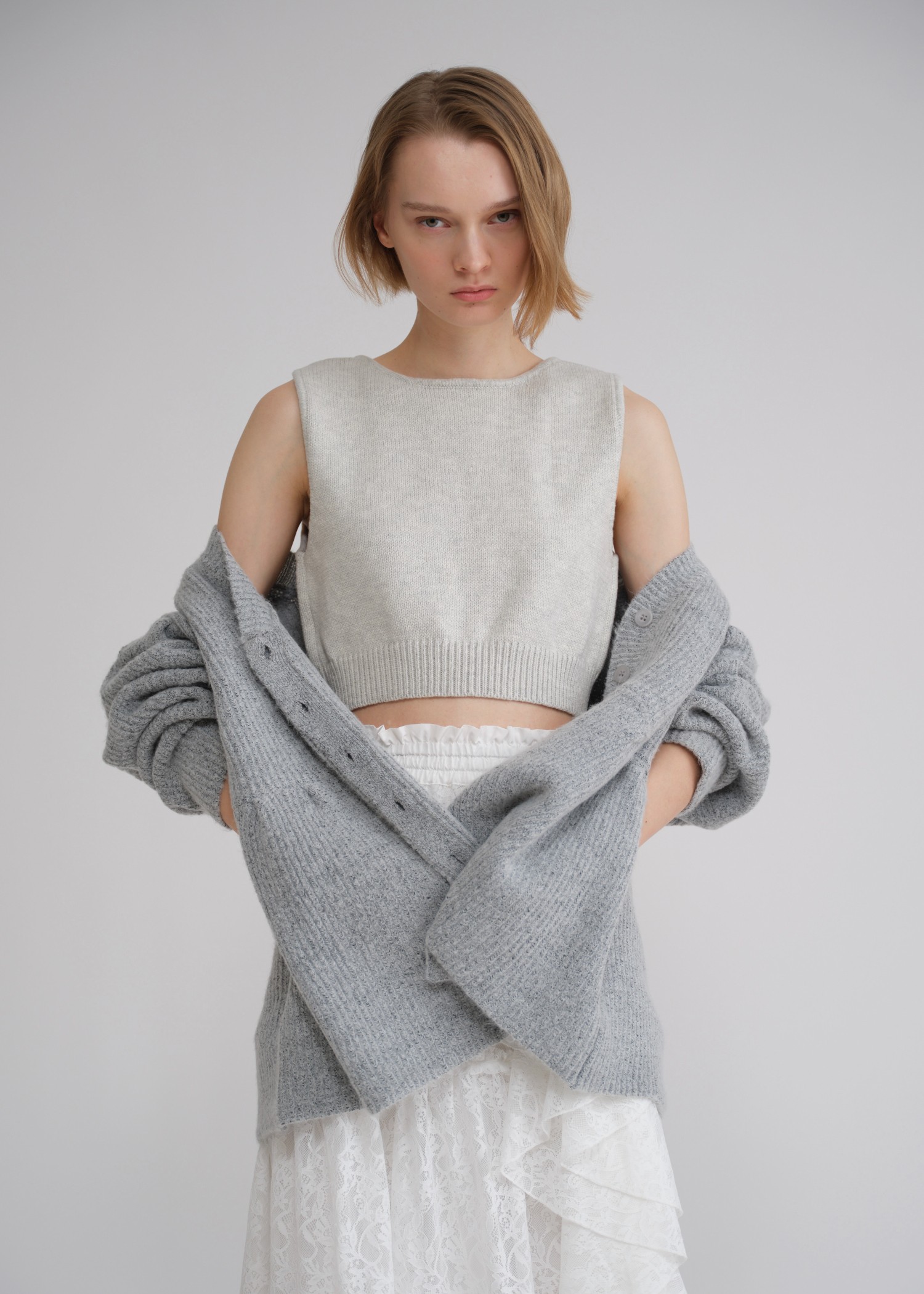 【即日発送】cropped 2way gentle knit tank WILLFULLY official web store（ウィルフリーコウシキツウハン