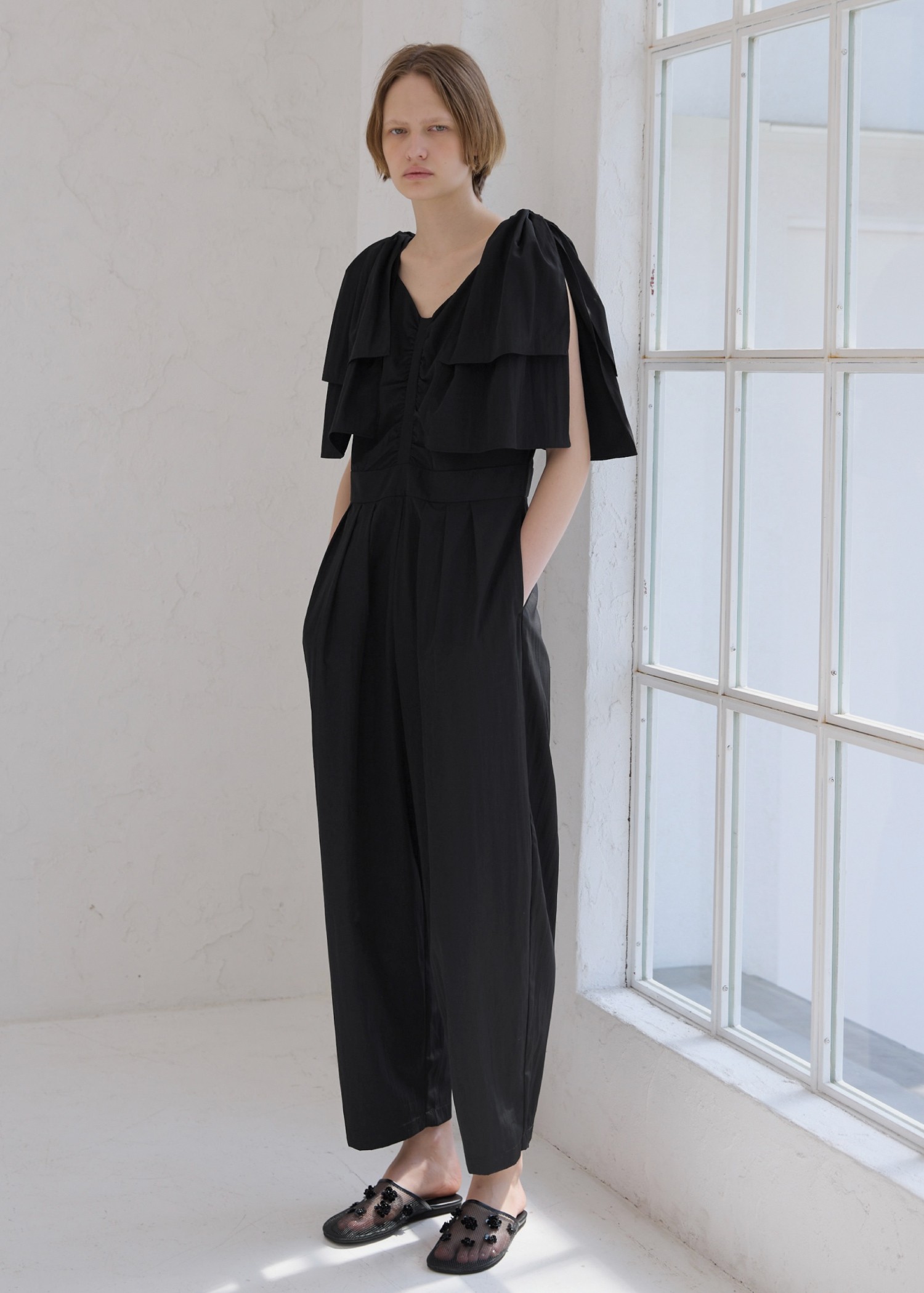 willfully 2024AW オールインワン removable shoulder ribbon all-in-one（つなぎ/オールインワン