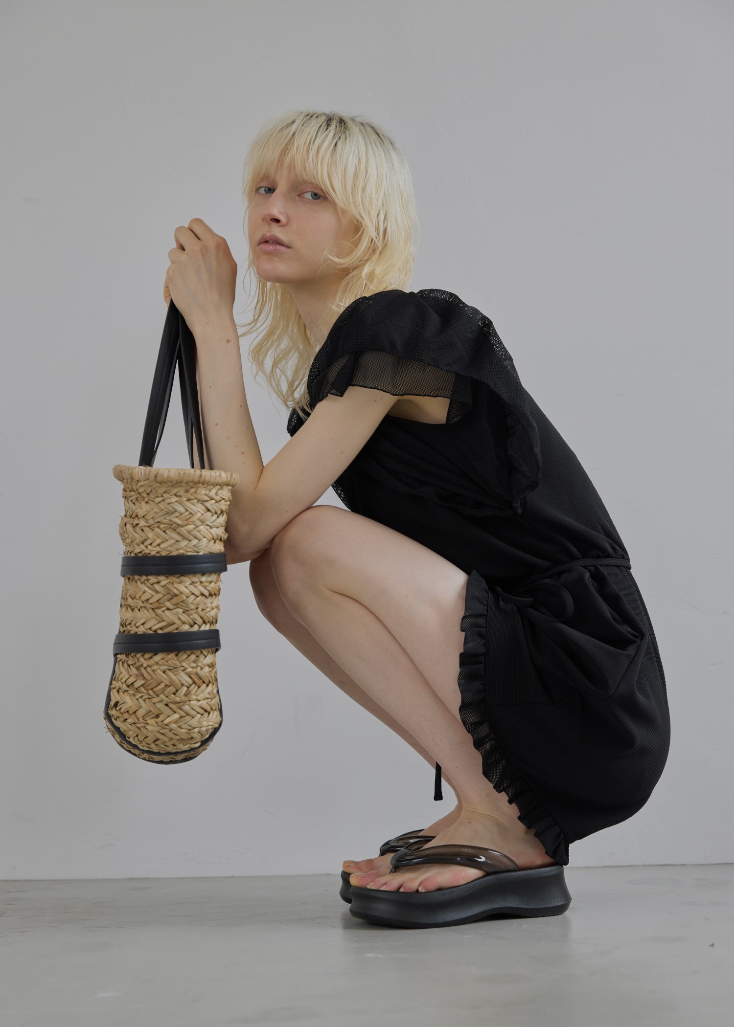 mesh frill sleeve cachecoeur combinaison