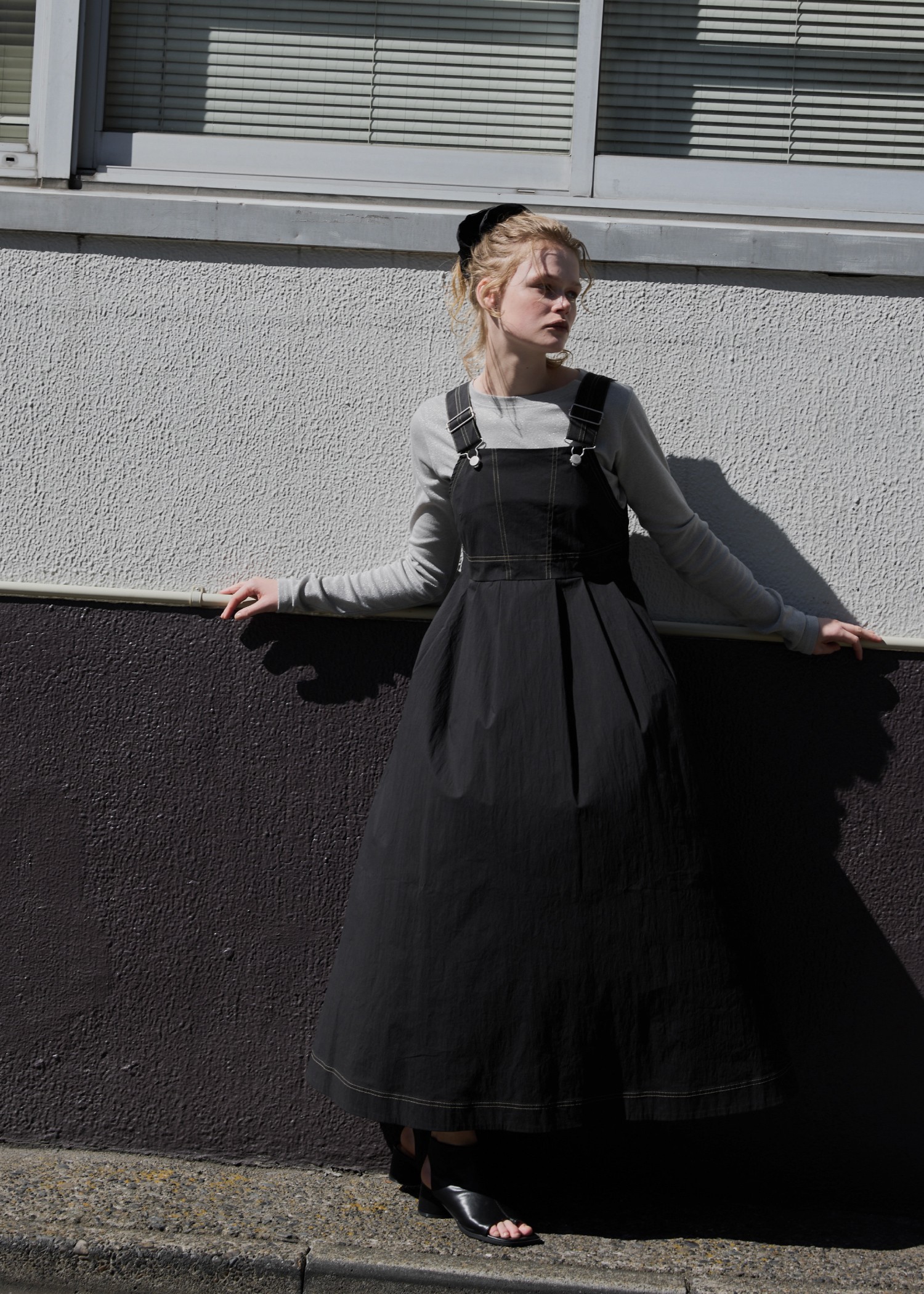 bi color stitch work suspenders OP