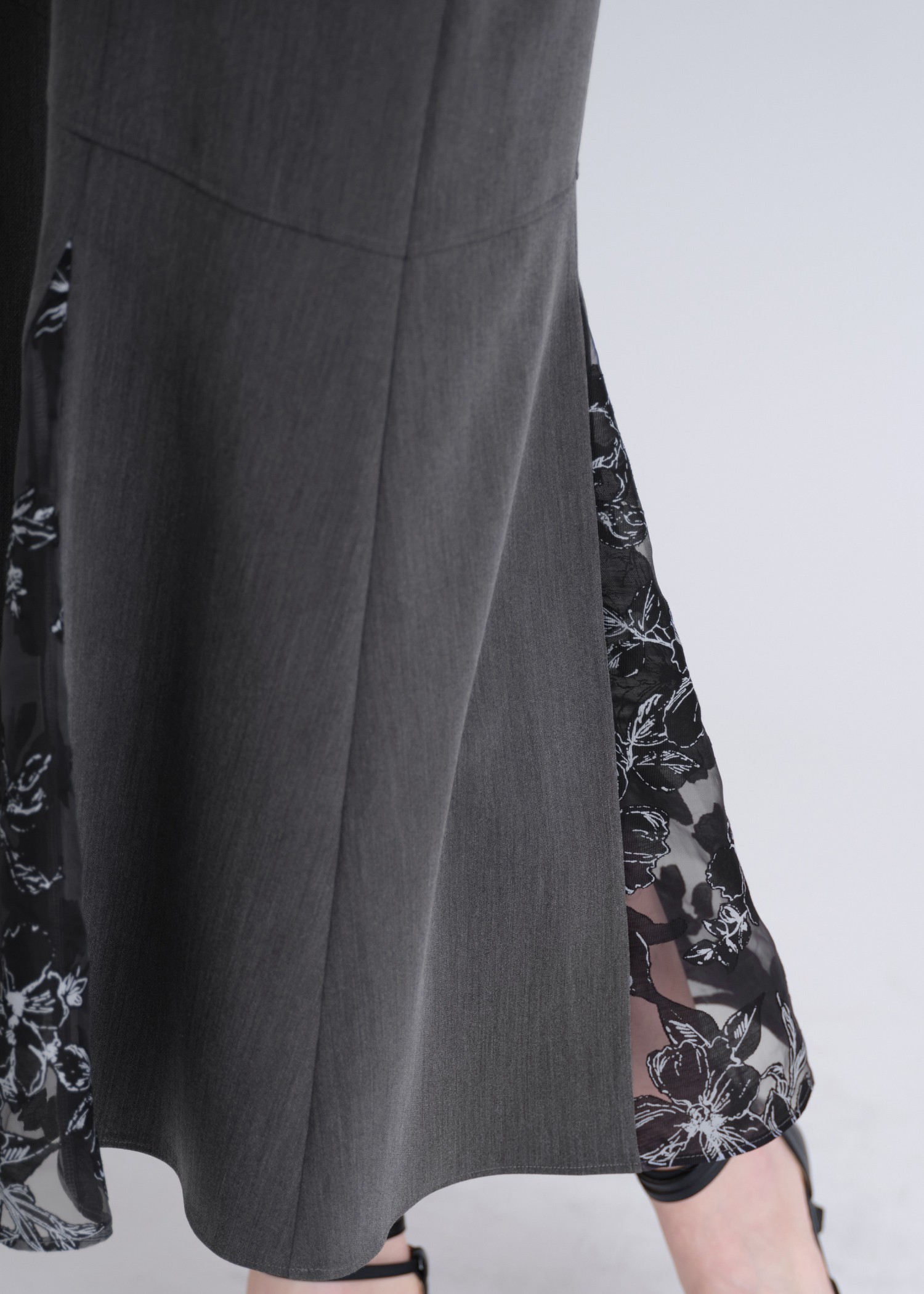 organdy flower volume sleeve panel OP