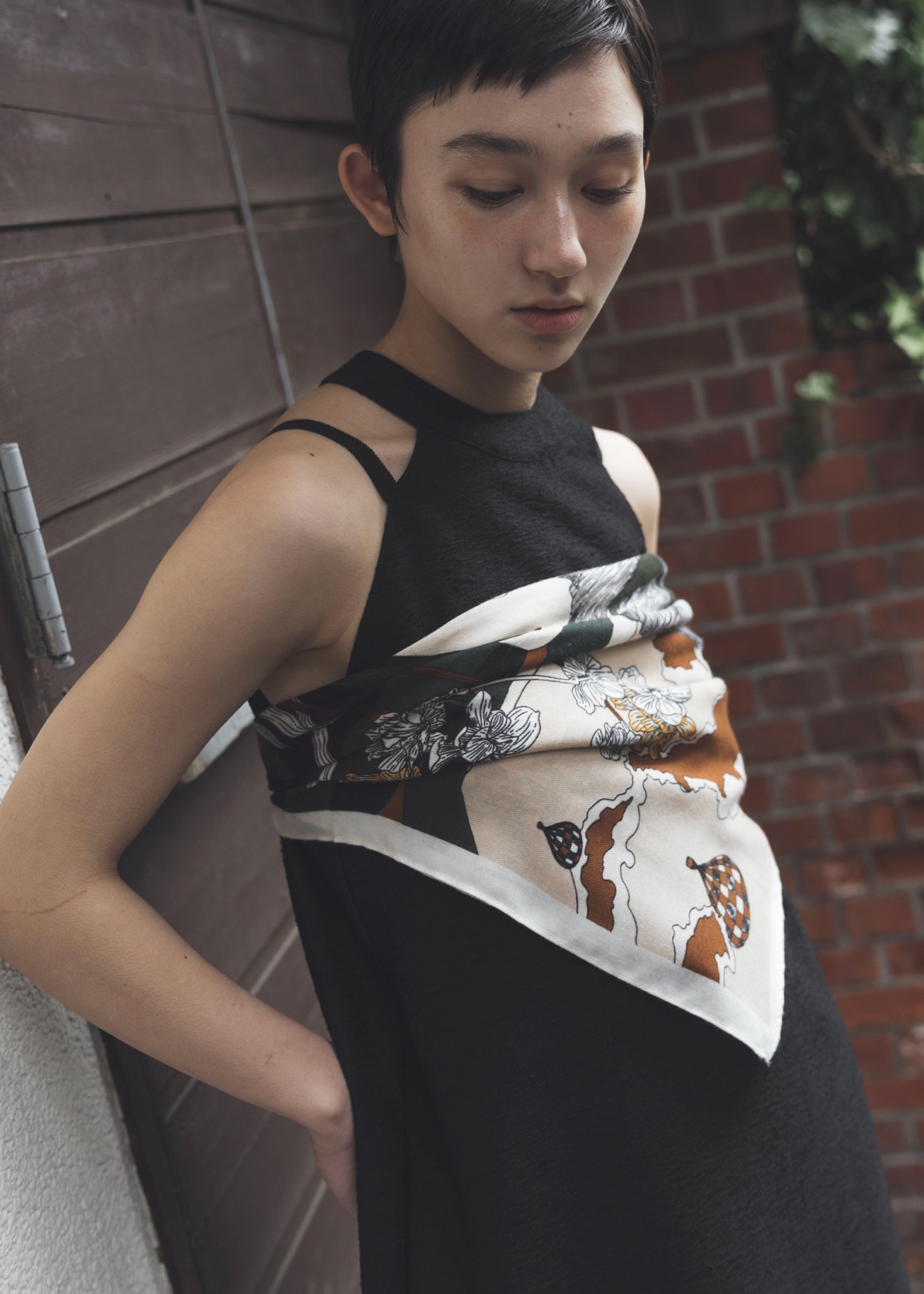 ワンピース willfully mix slab halter neck A line OP WILLFULLY official web store（ウィルフリーコウシキツウハン
