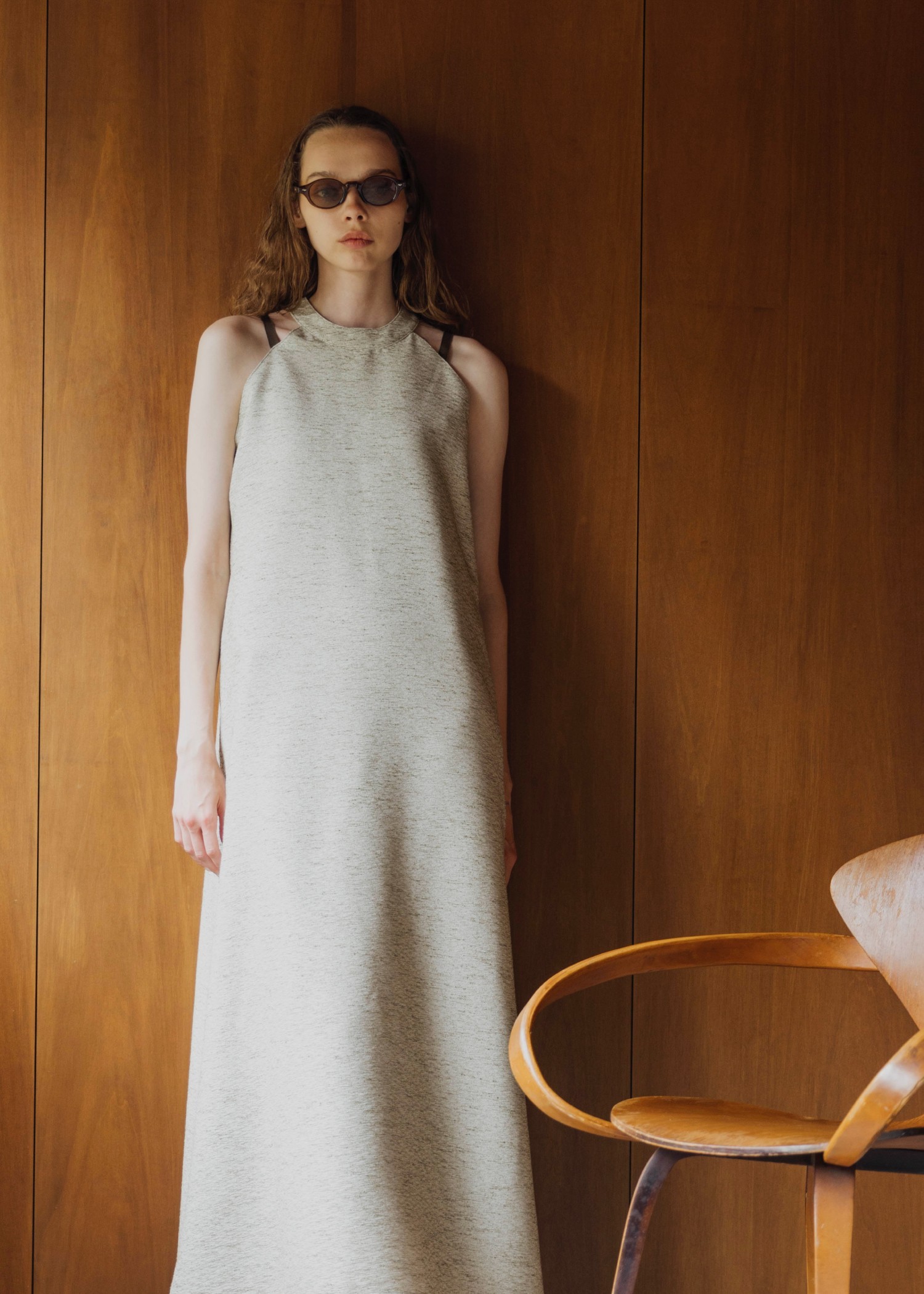 ワンピース willfully mix slab halter neck A line OP WILLFULLY official web store（ウィルフリーコウシキツウハン
