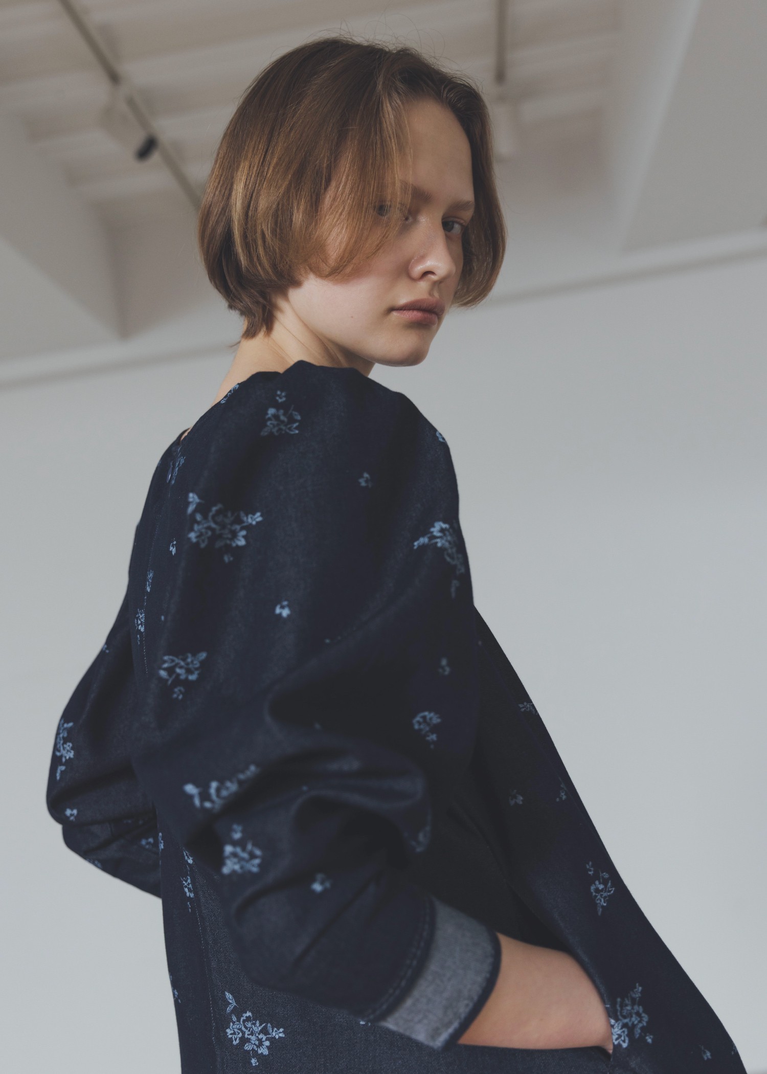 ワンピース flower patchwork volume sleeve OP WILLFULLY official web store（ウィルフリーコウシキツウハン
