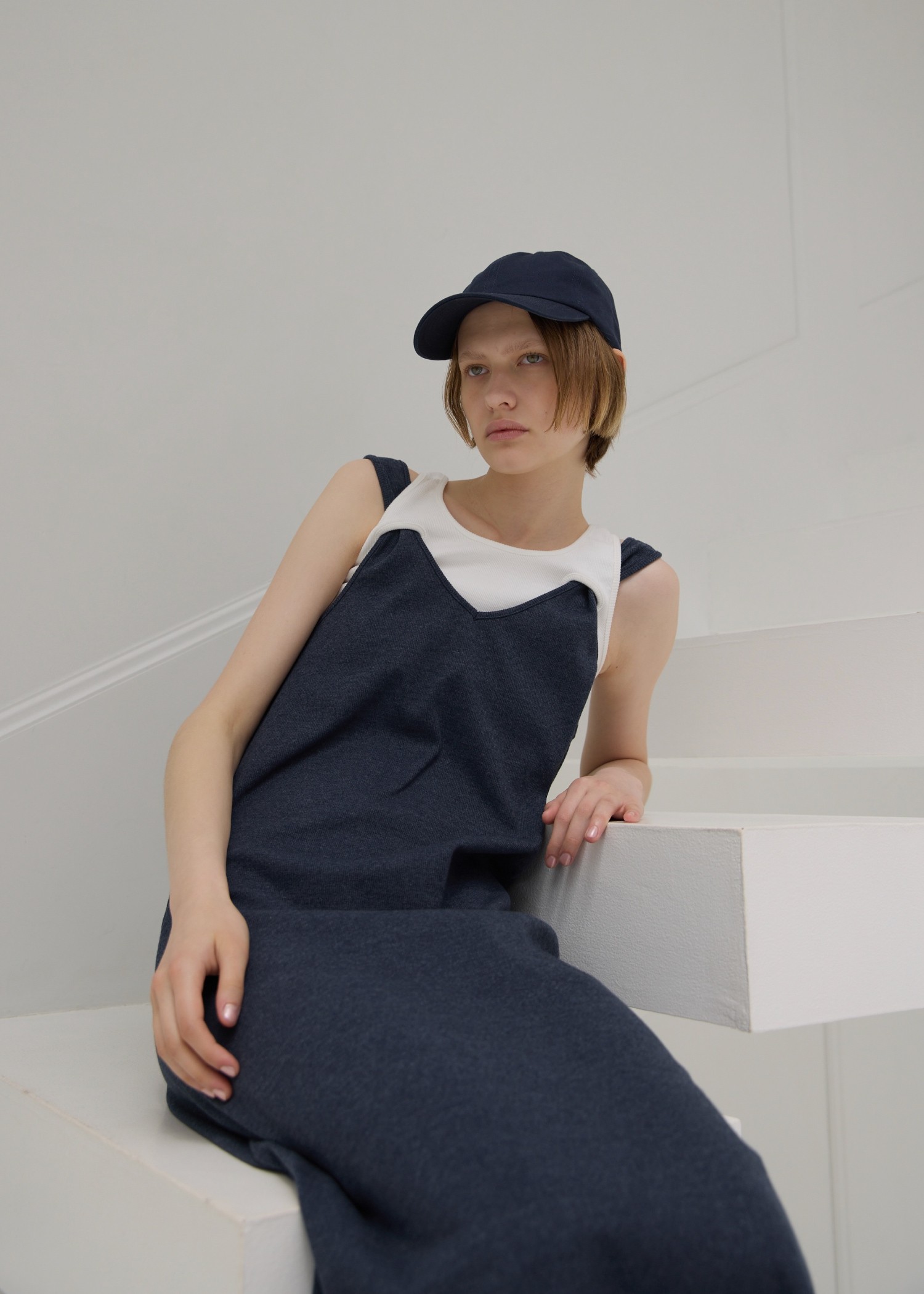 ワンピース WILLFULLY rib aerial knit tank OP セール】rib aerial knit tank OP（ワンピース）｜WILLFULLY