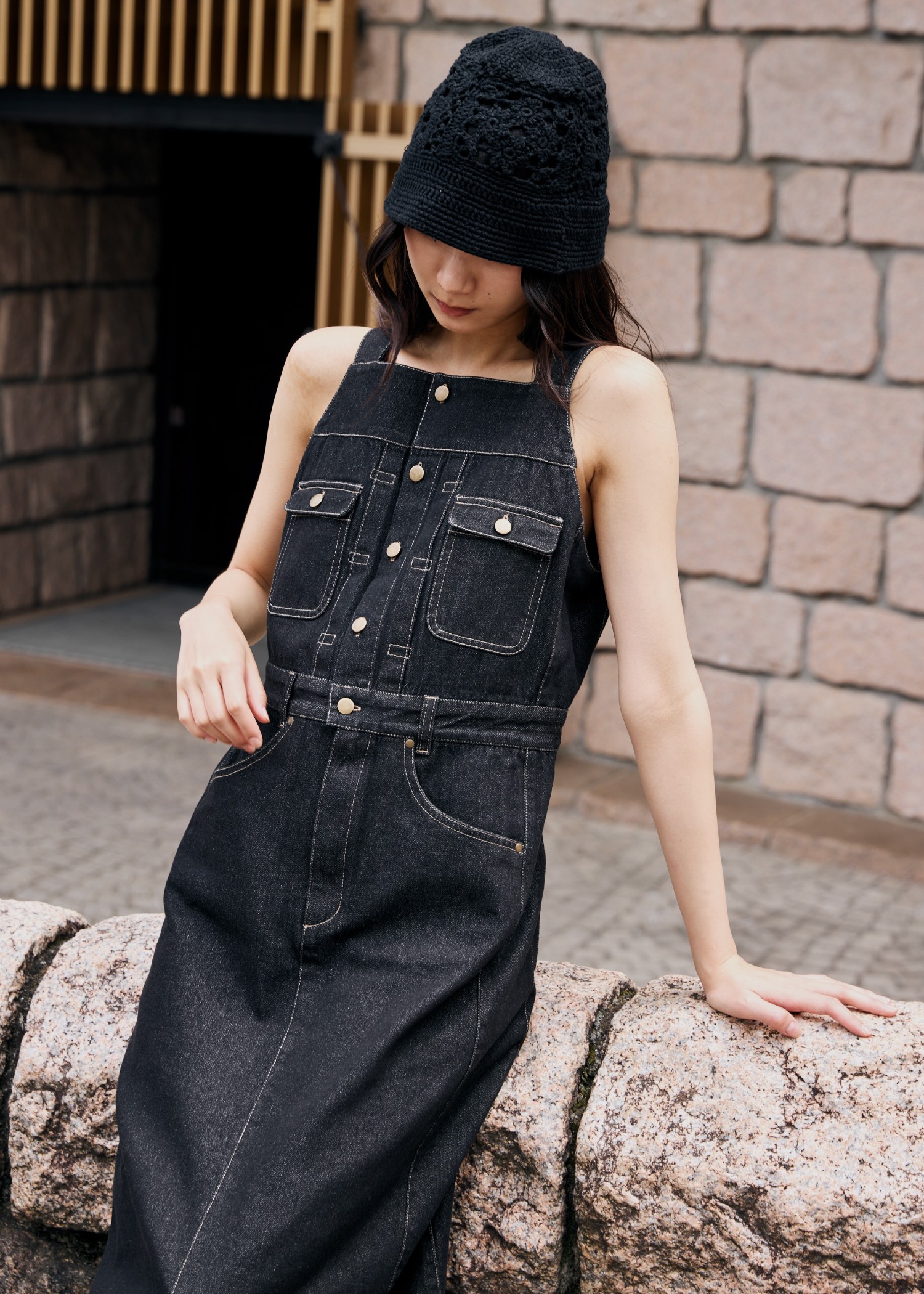 Willfully ワンピース deep side slit ditsy print camisole OP（ワンピース
