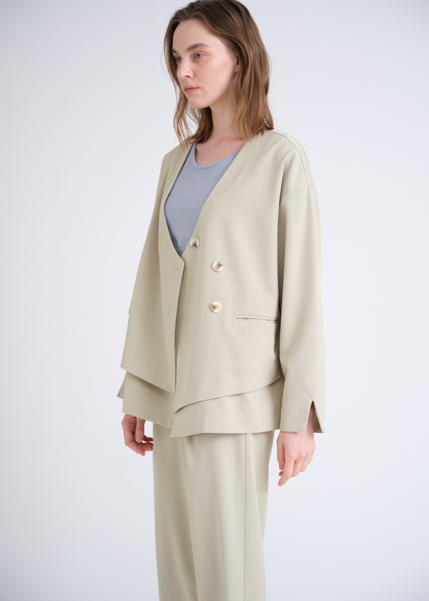 double hem flutter no collar JK