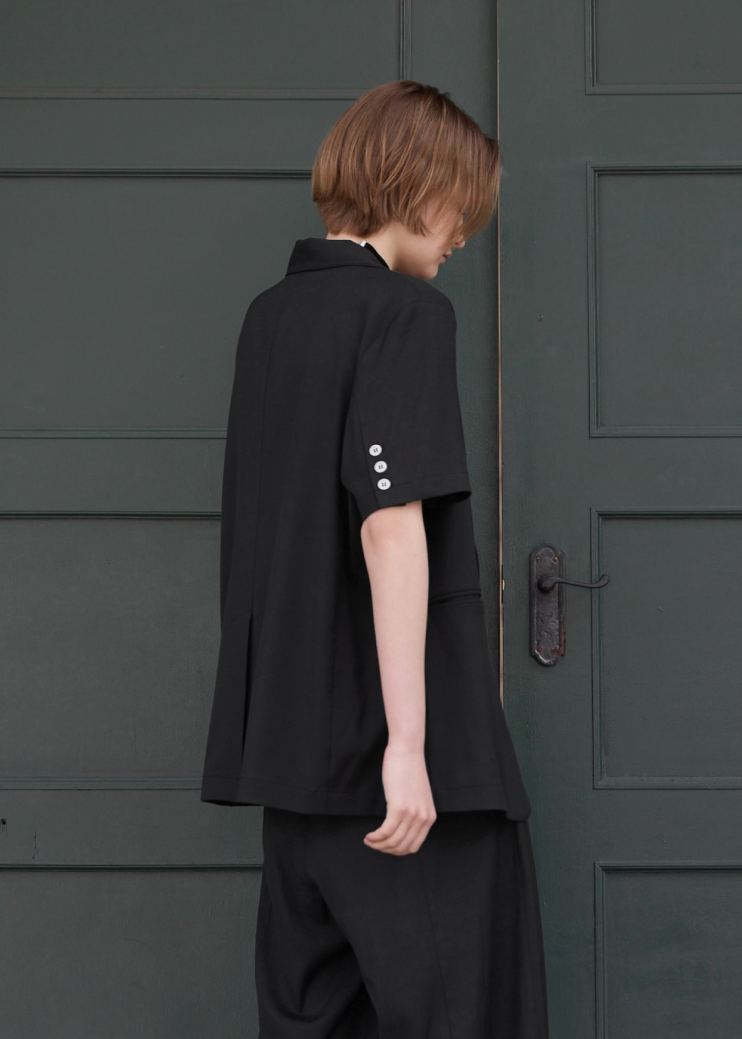 half sleeve slub mix tailored JK