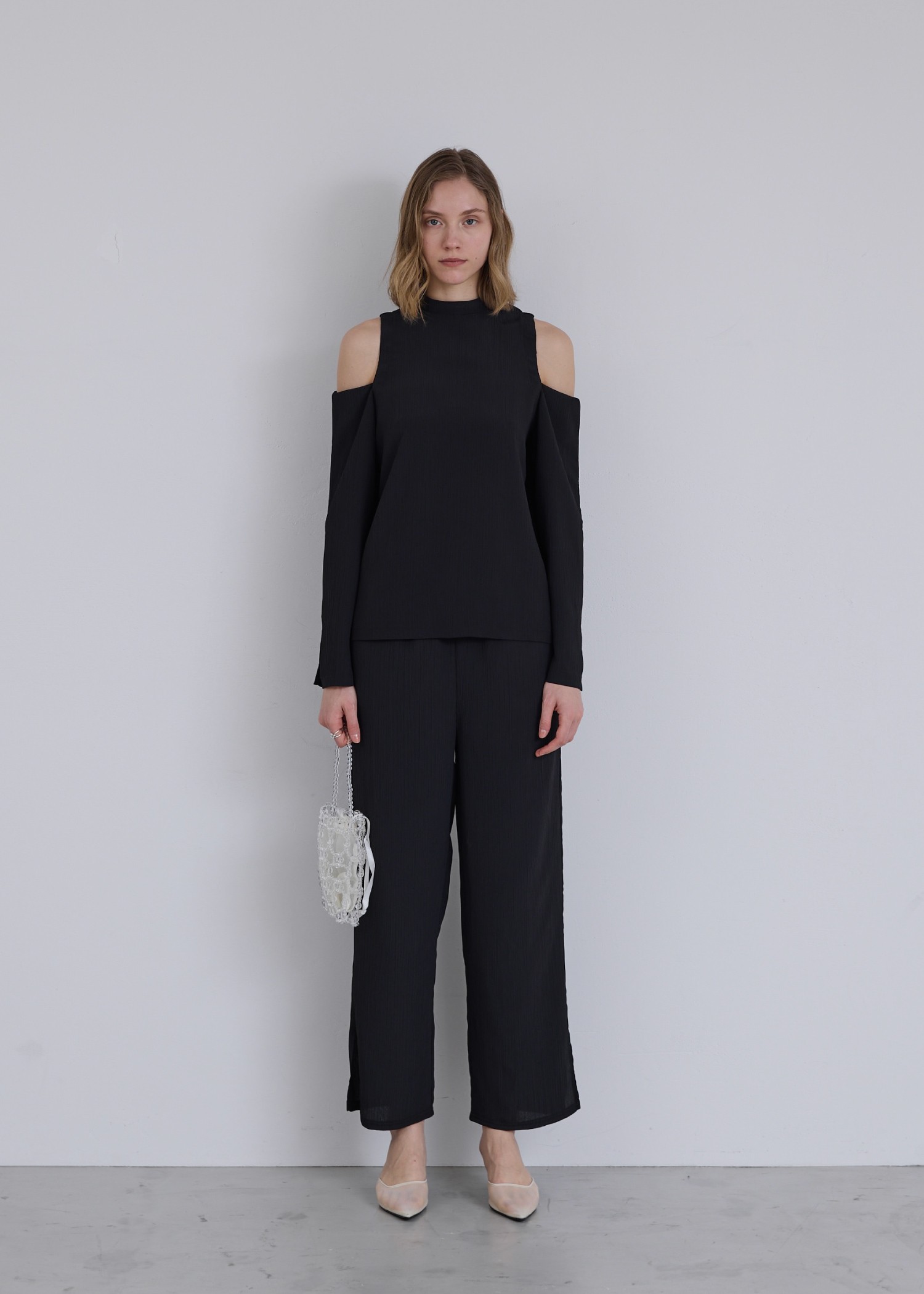 crepe hem slit relax PT