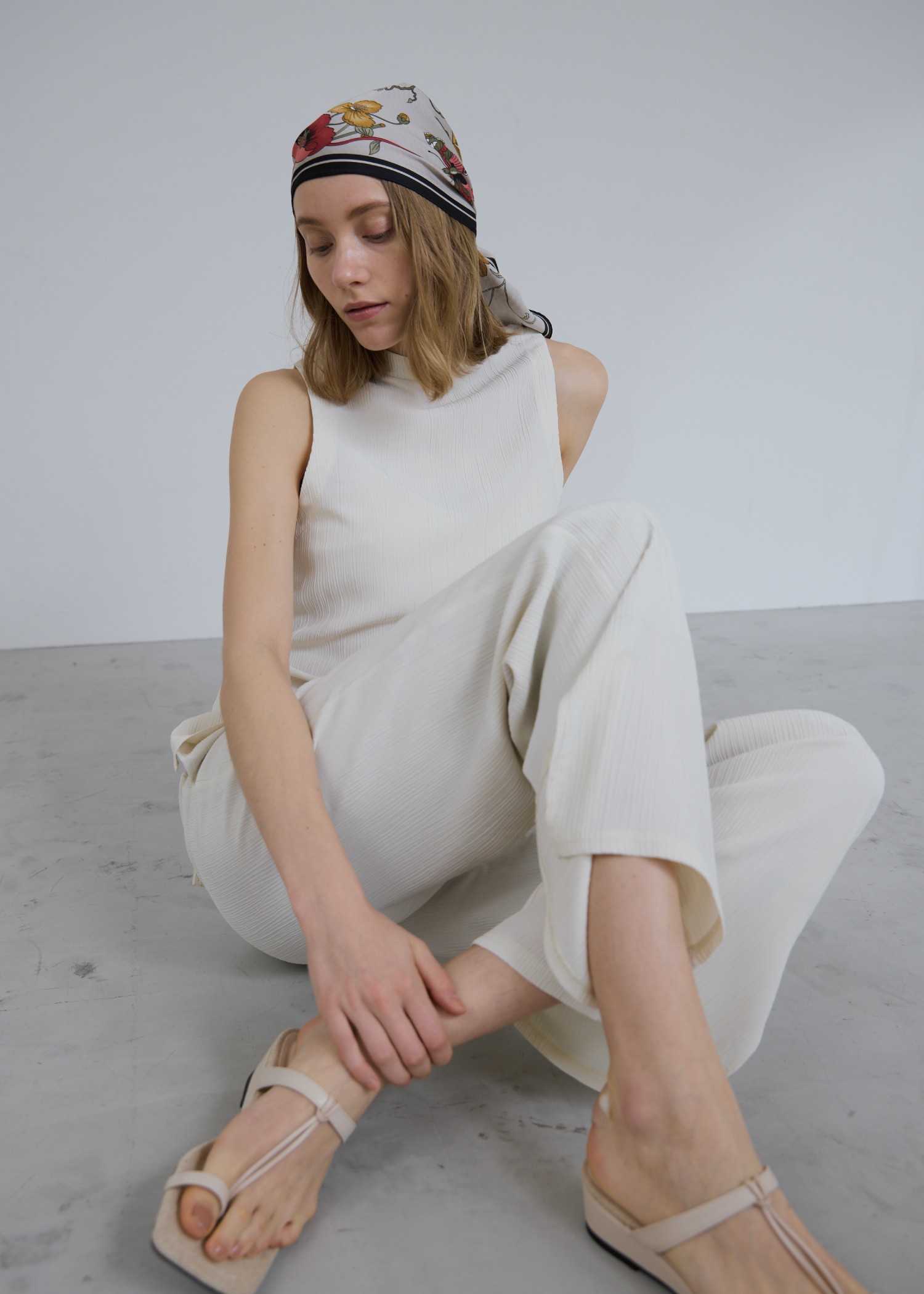 crepe hem slit relax PT