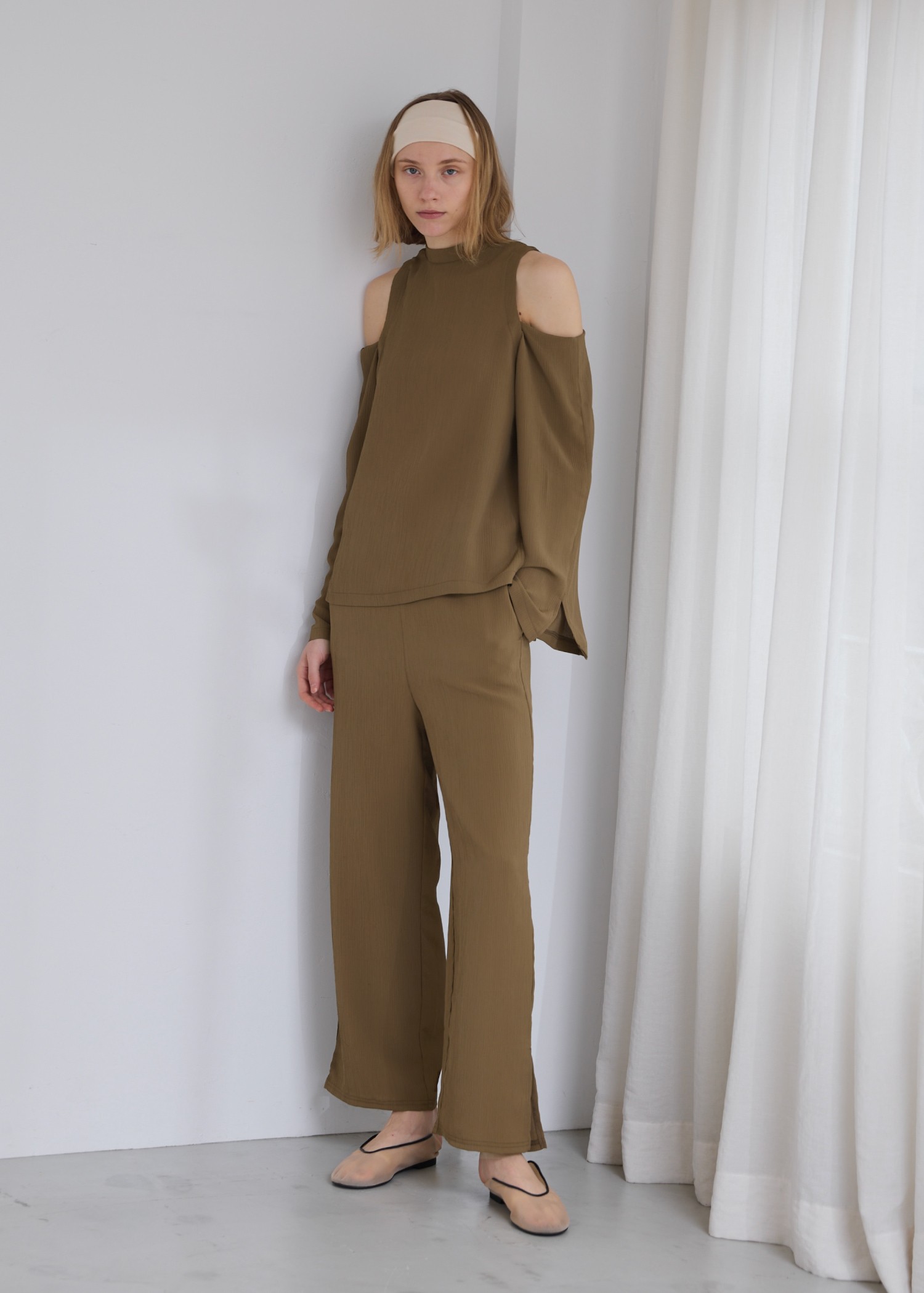 crepe hem slit relax PT
