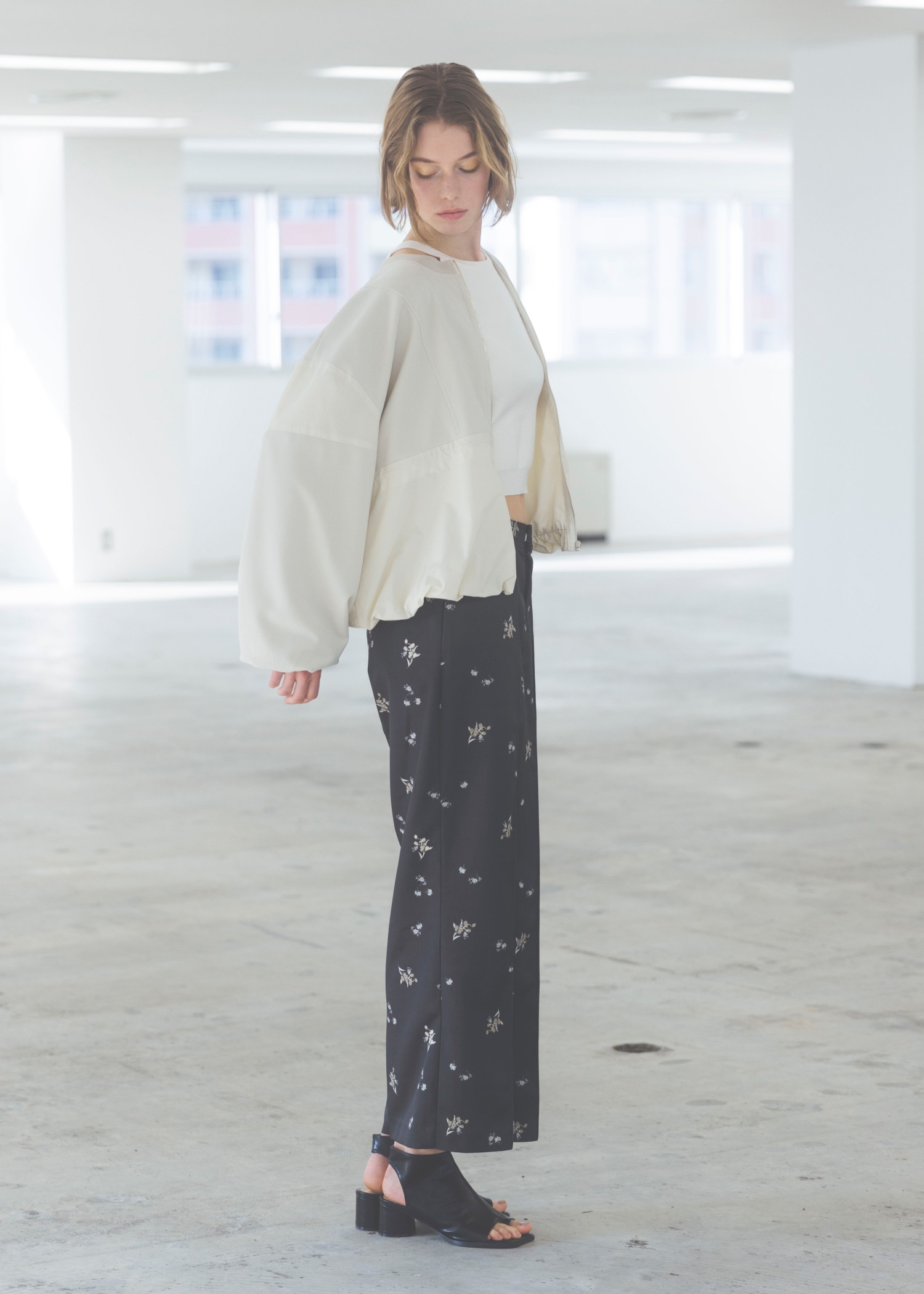 double belt loop center seam ditsy print PT