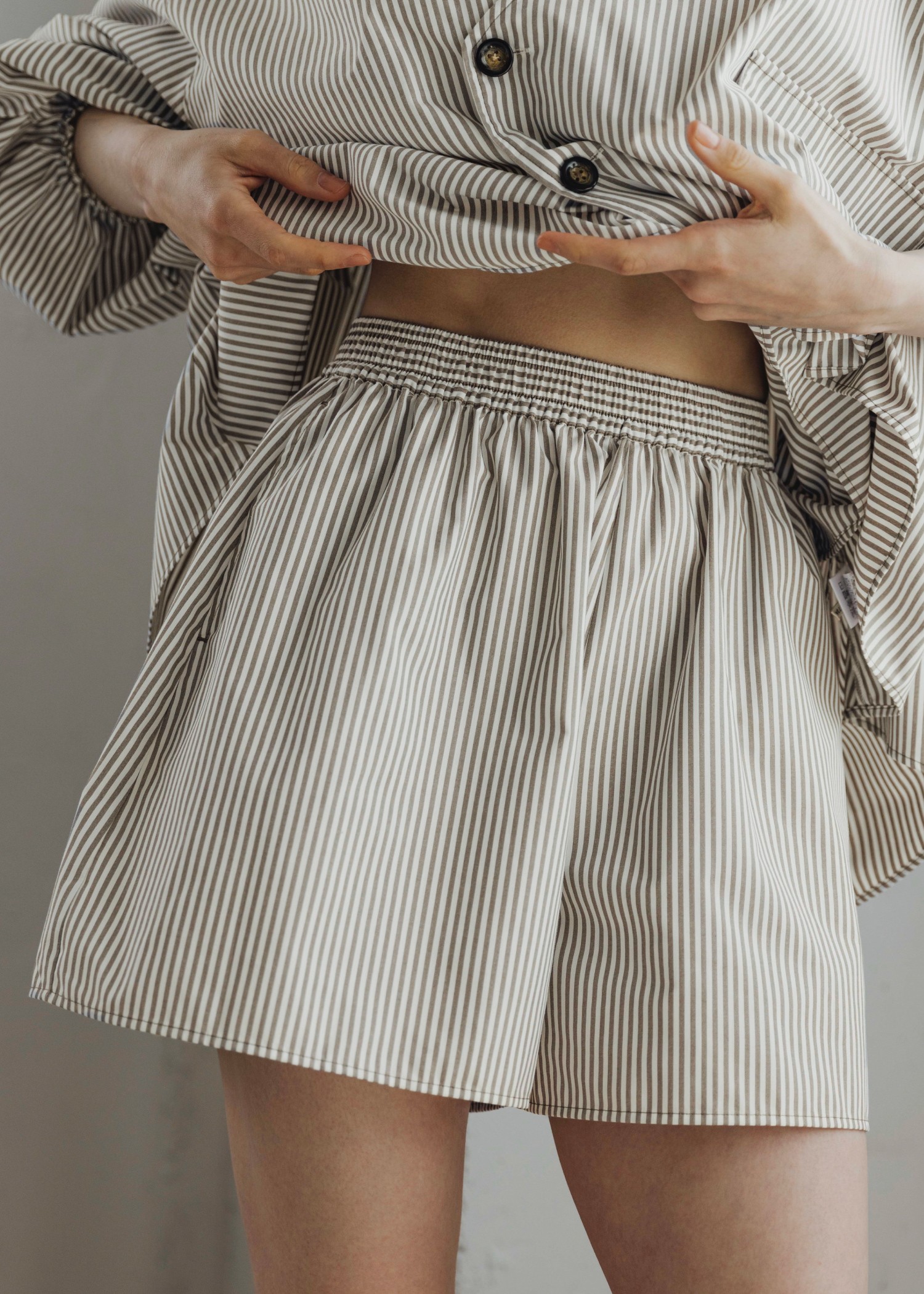 waist gather UV cut volume S/PT