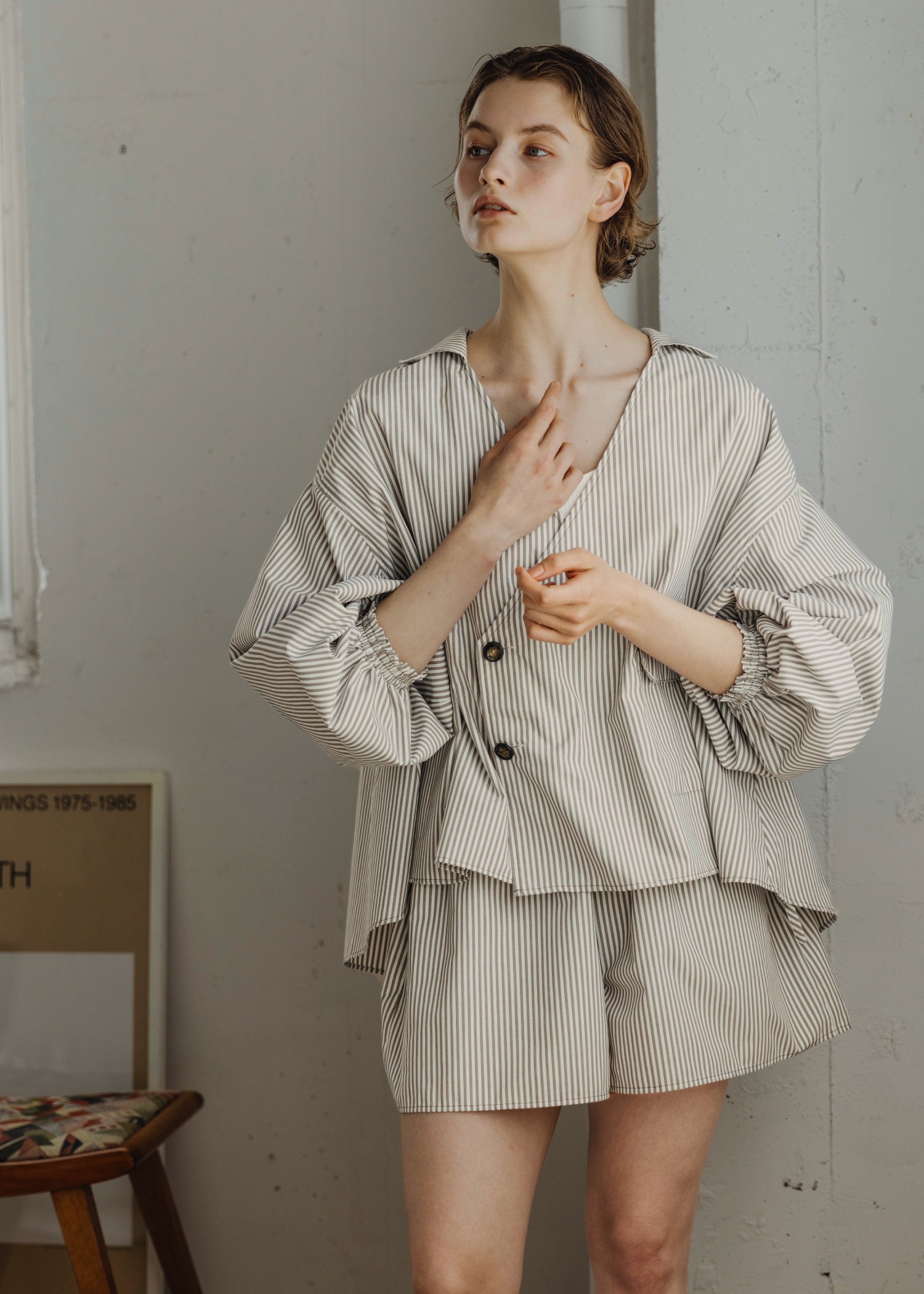 waist gather UV cut volume S/PT