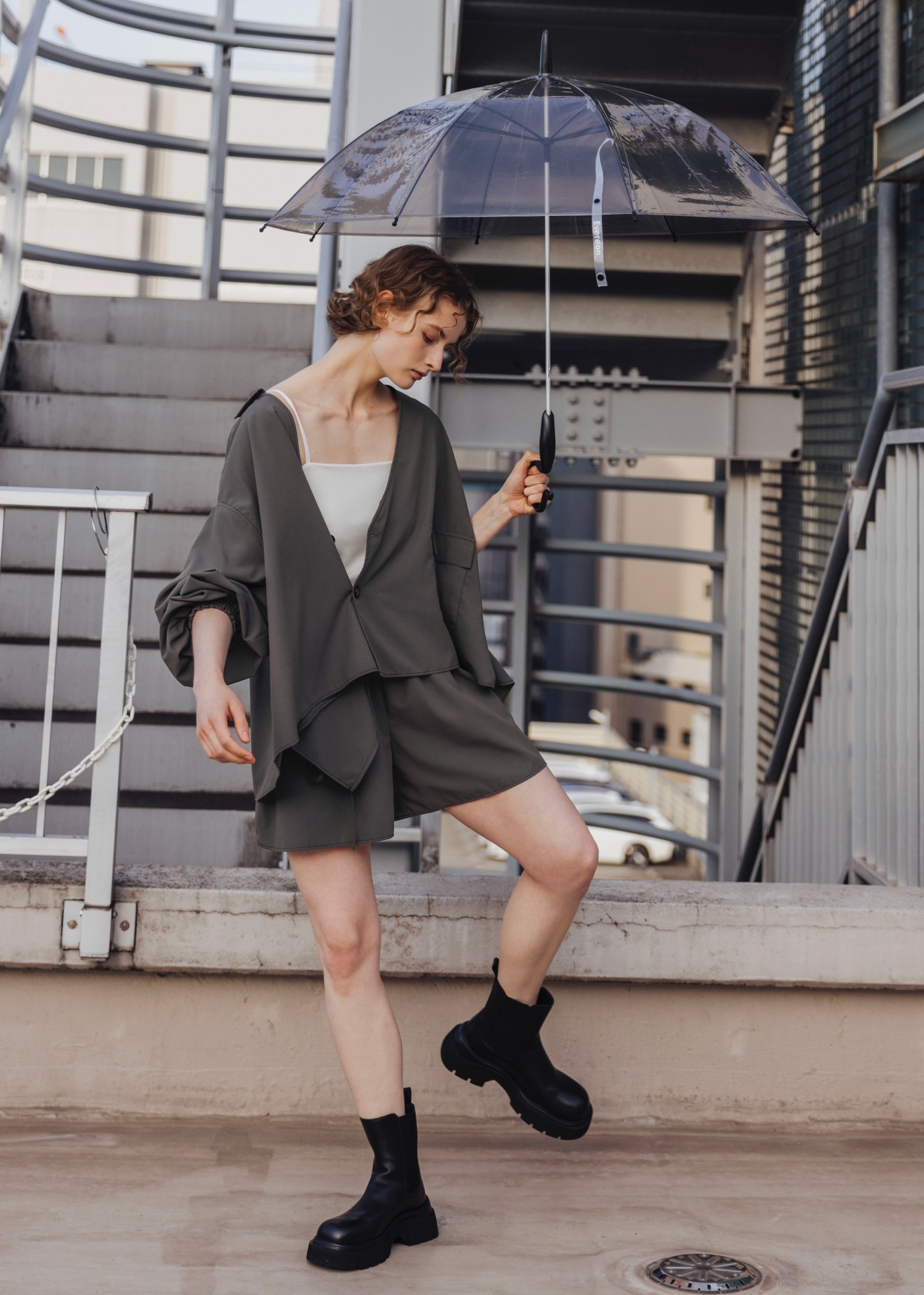 waist gather UV cut volume S/PT