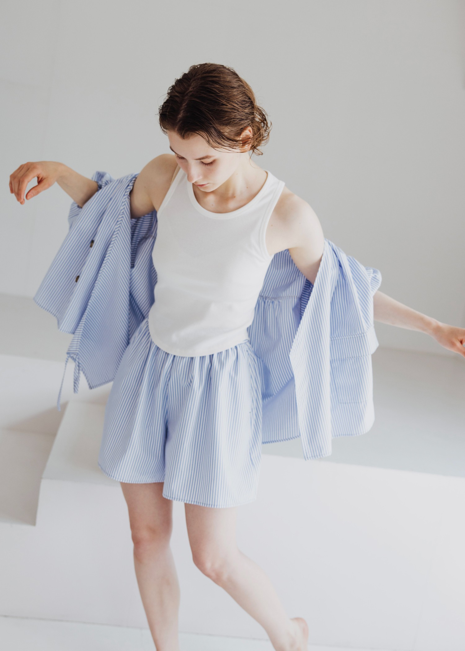 waist gather UV cut volume S/PT