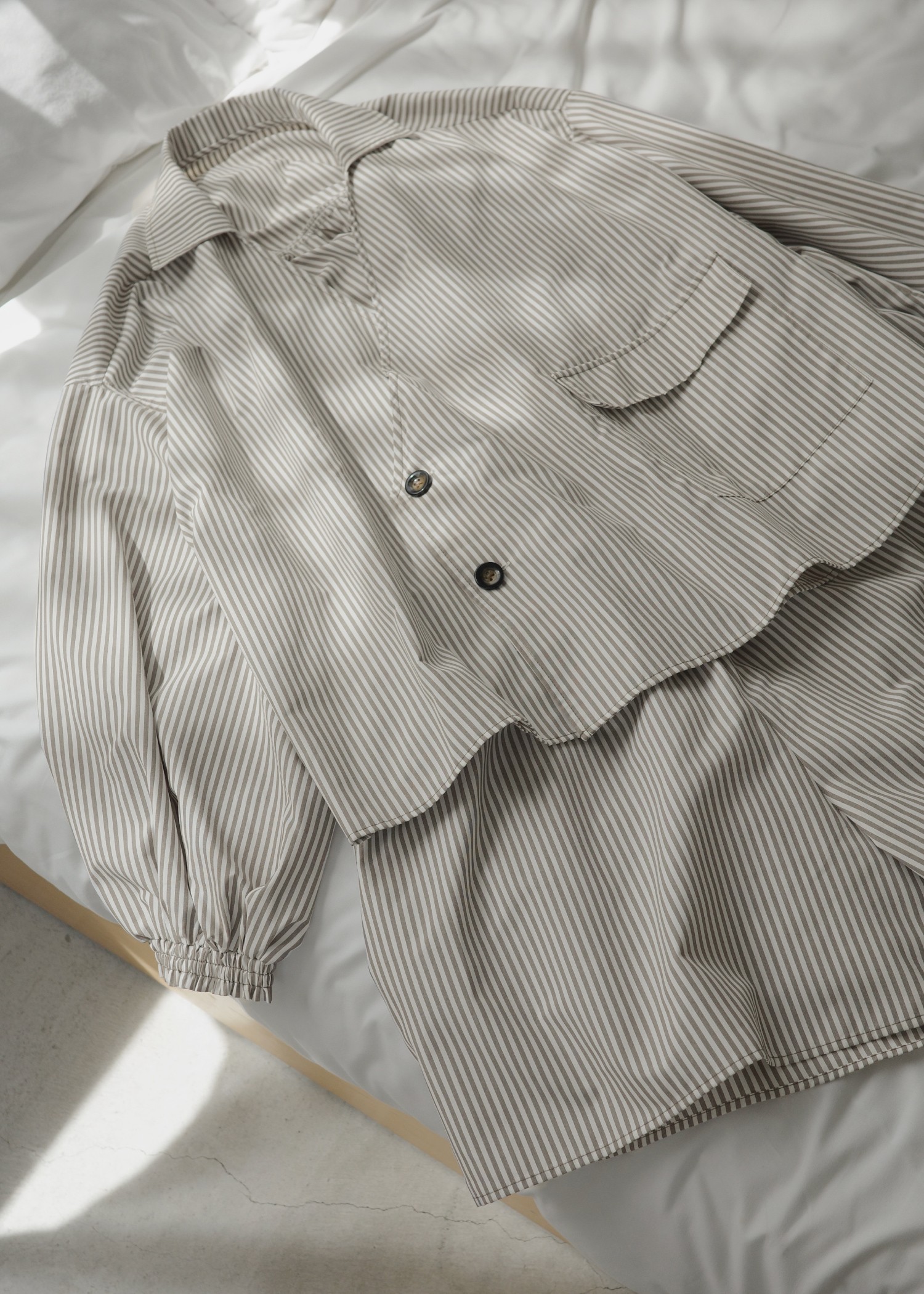 waist gather UV cut volume S/PT