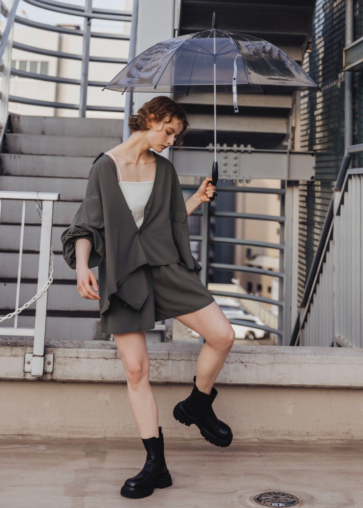 waist gather UV cut volume S/PT