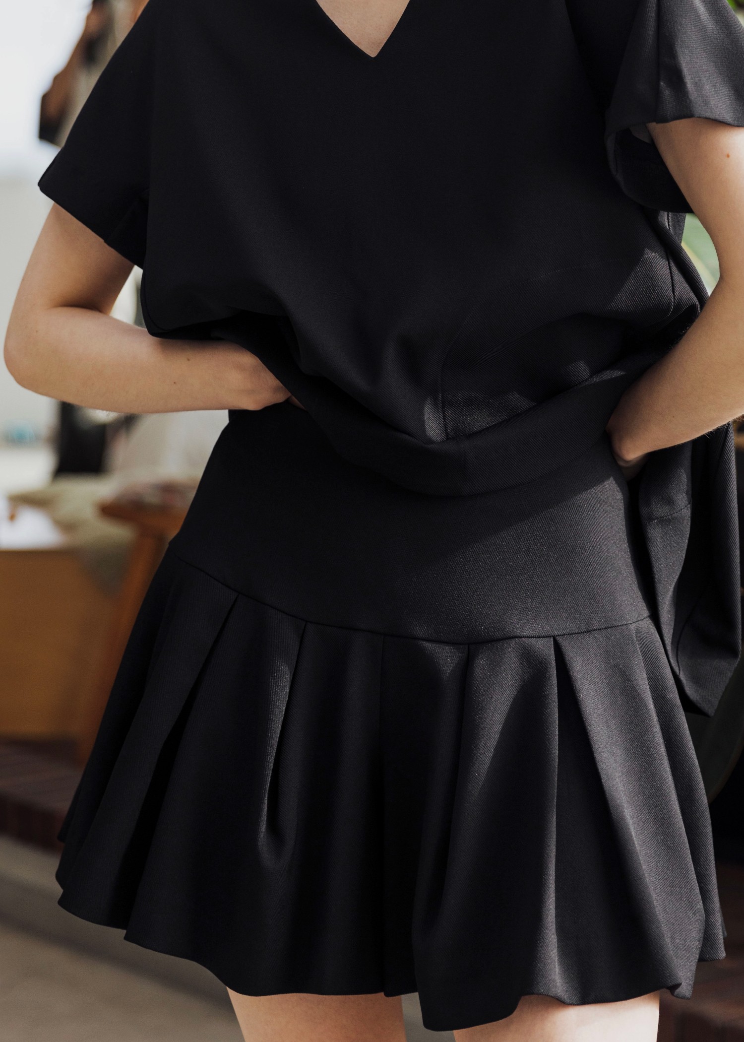 constructive tuck culottes S/PT