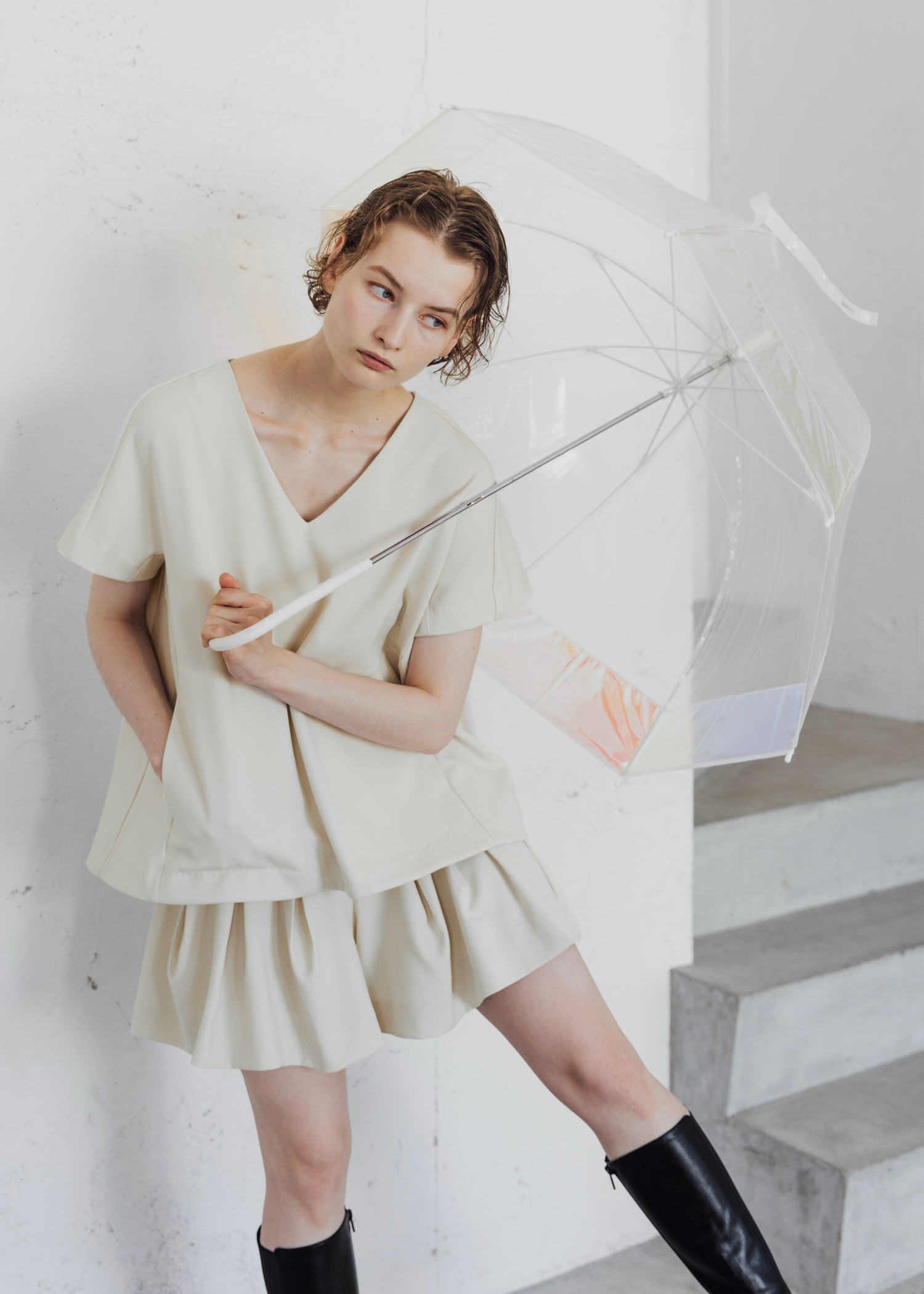 constructive tuck culottes S/PT