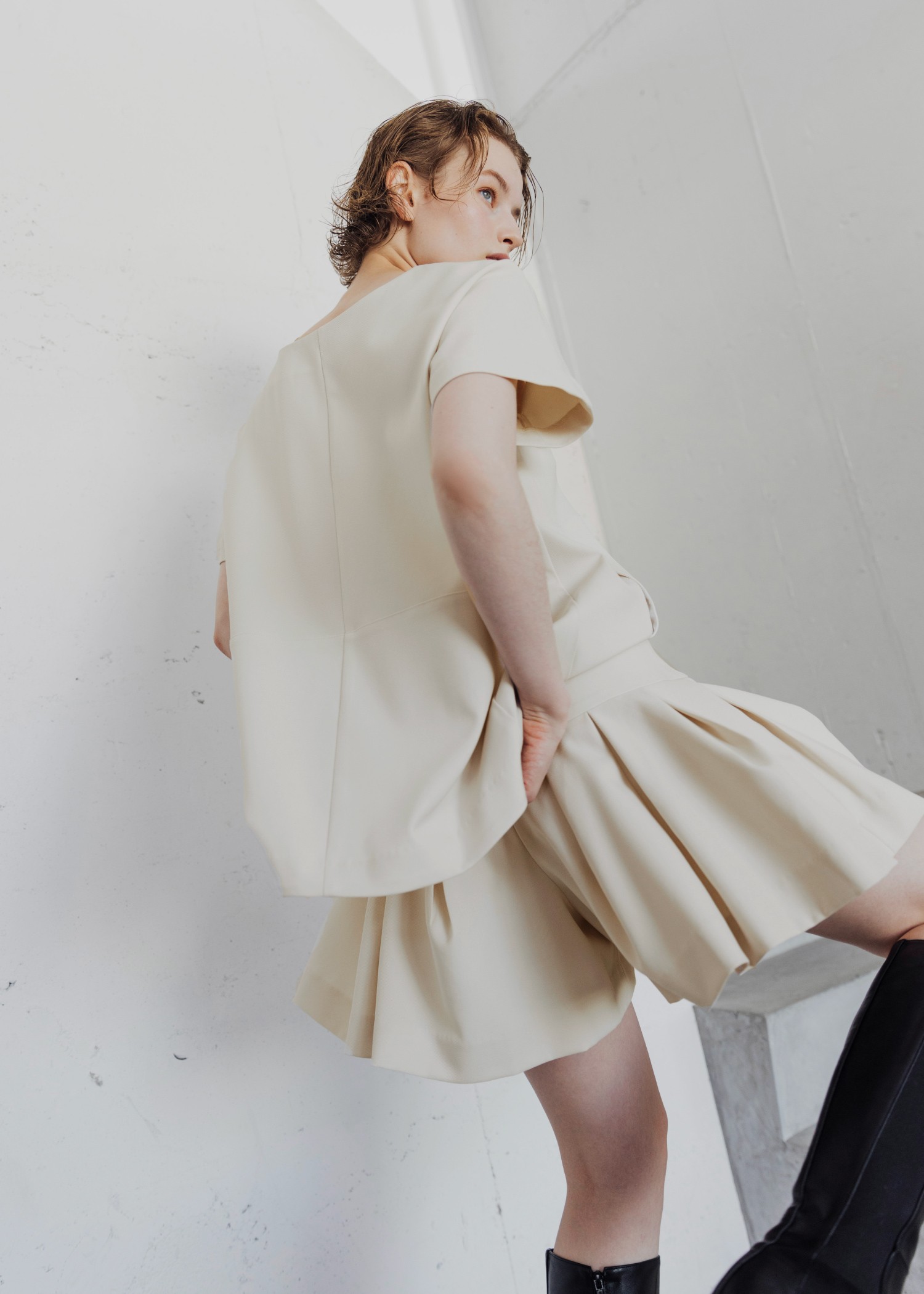 constructive tuck culottes S/PT