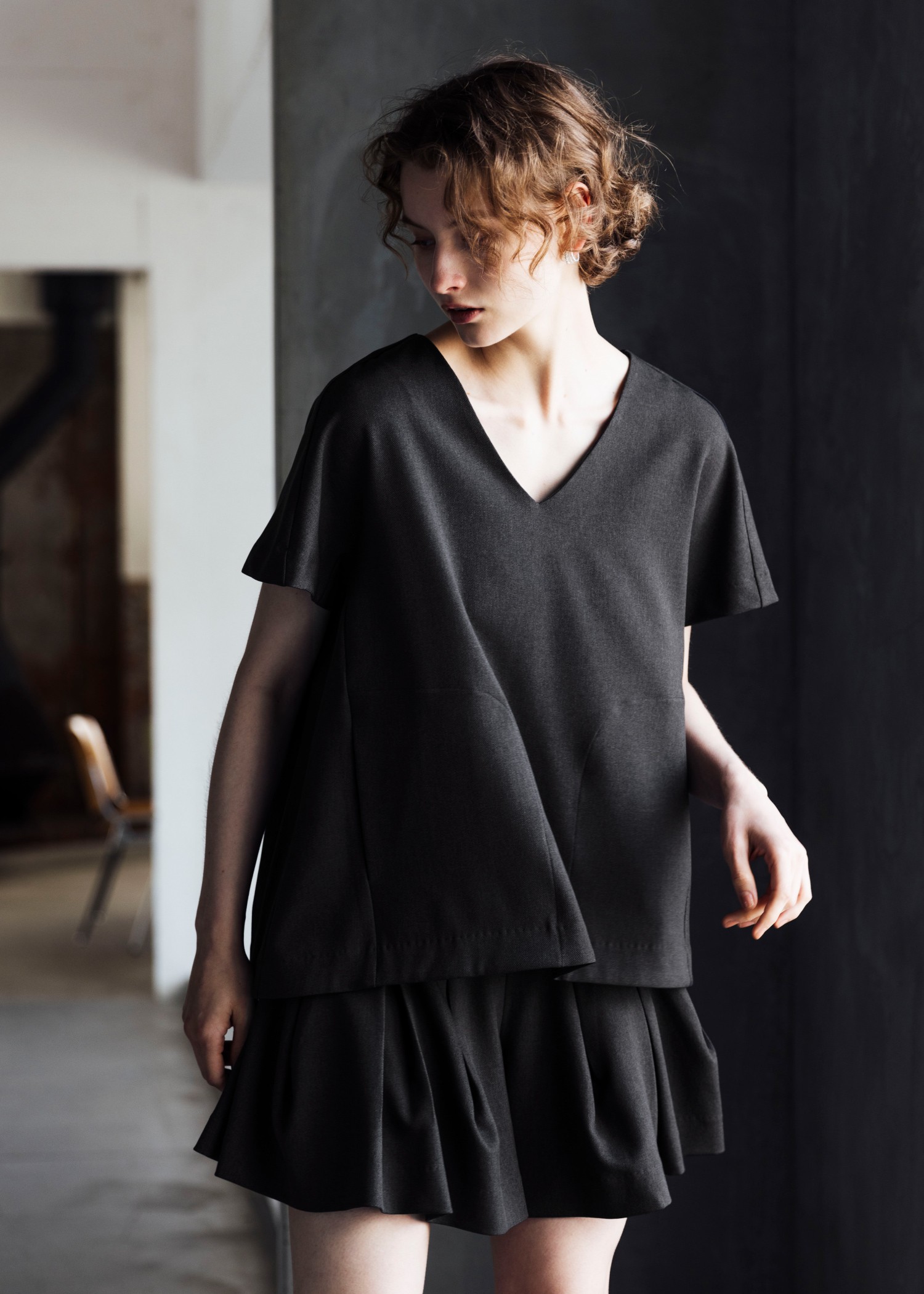 constructive tuck culottes S/PT