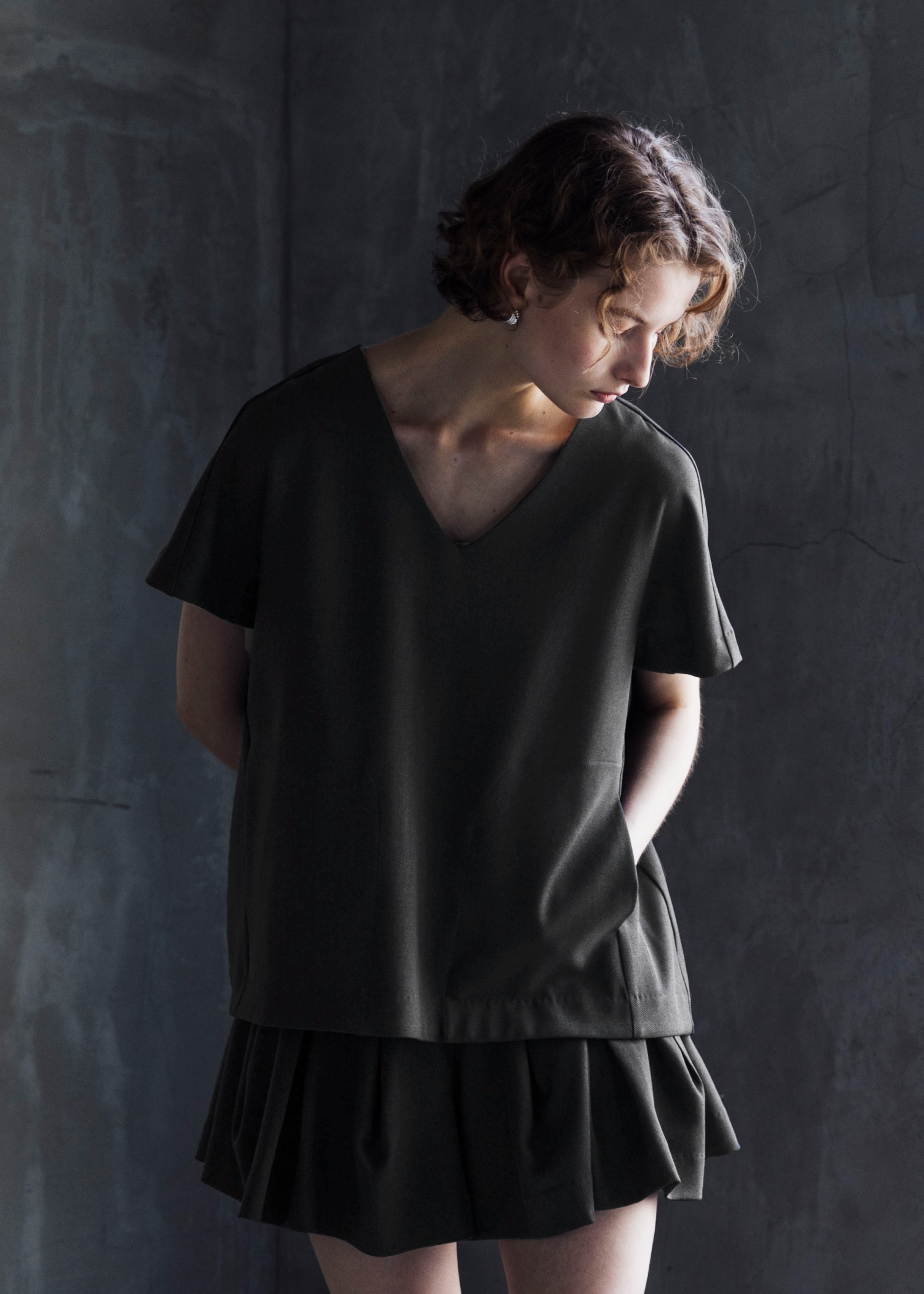 constructive tuck culottes S/PT