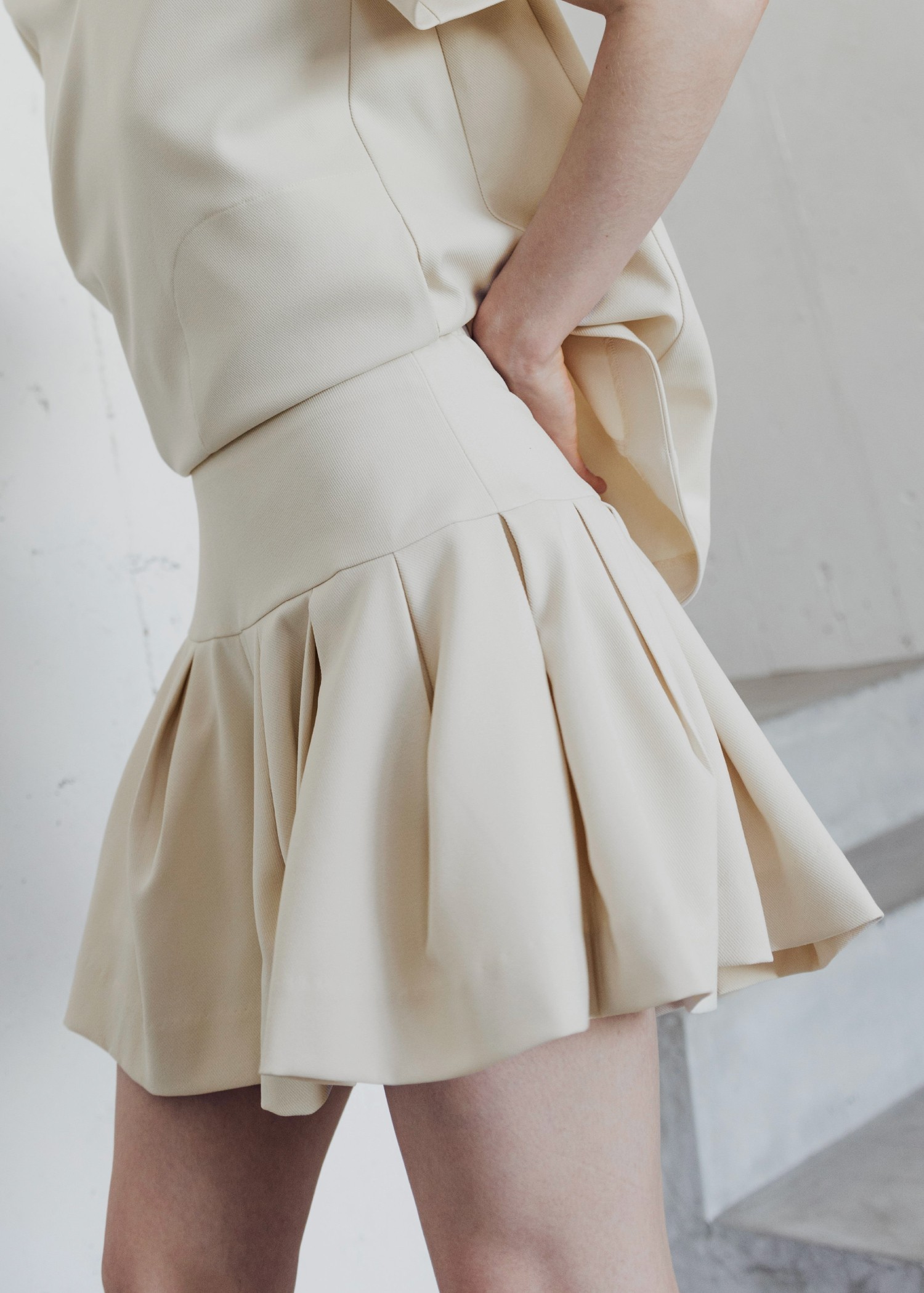 constructive tuck culottes S/PT