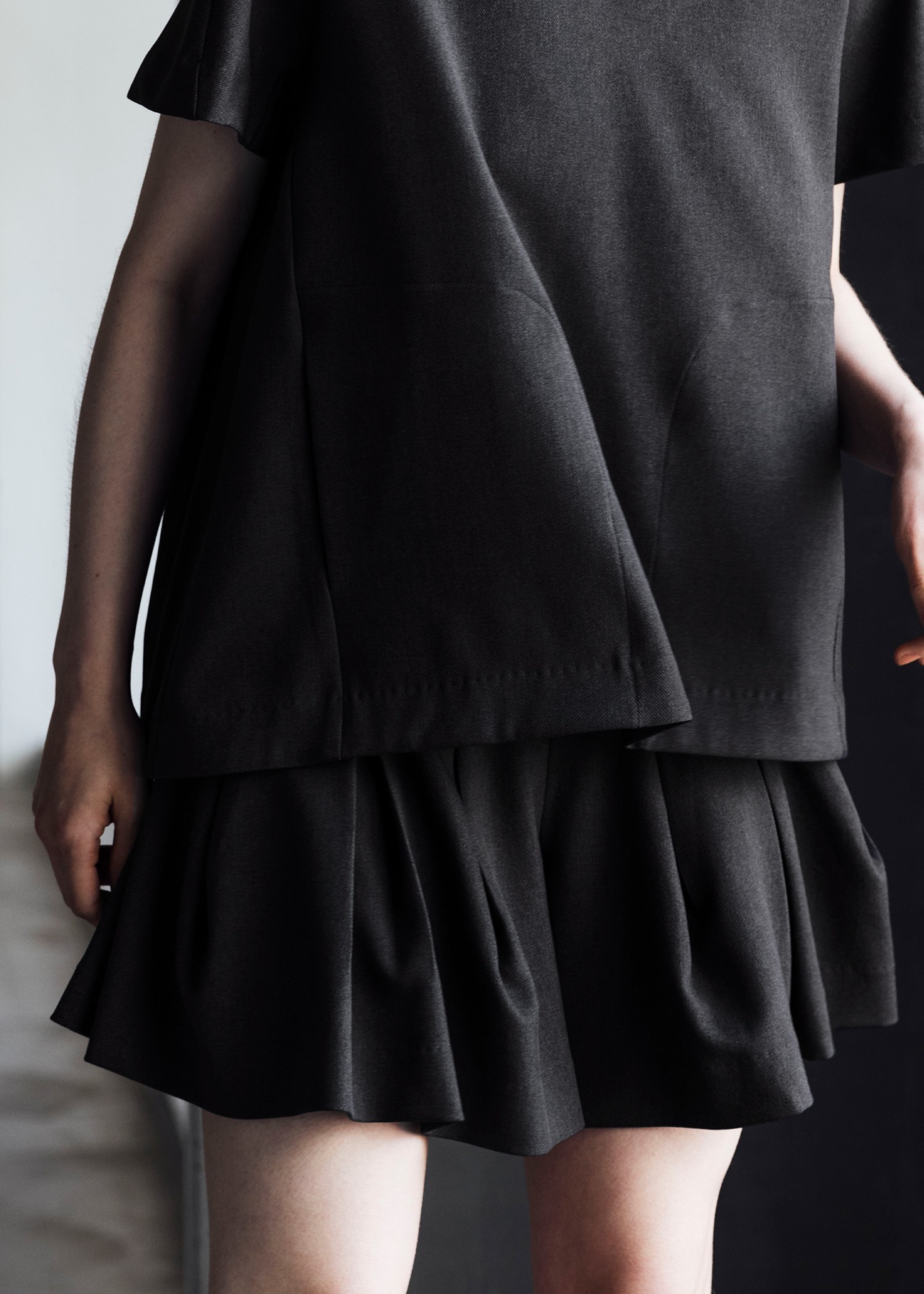 constructive tuck culottes S/PT