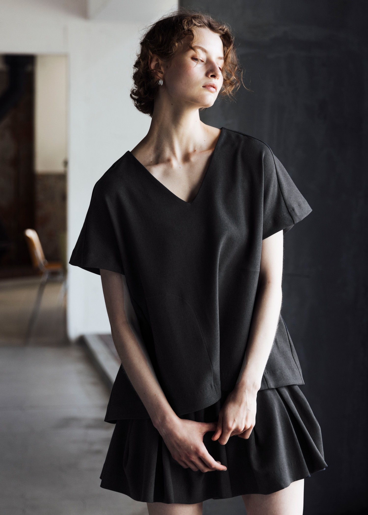 constructive tuck culottes S/PT