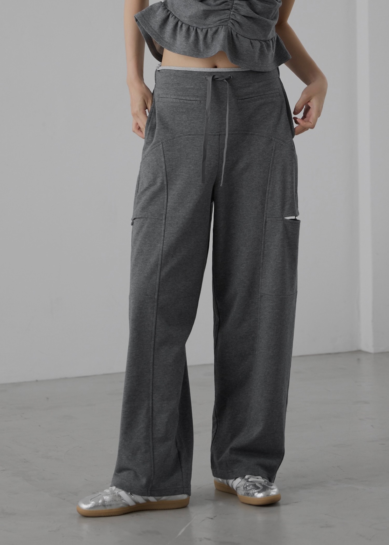 side open slit panel sweat PT