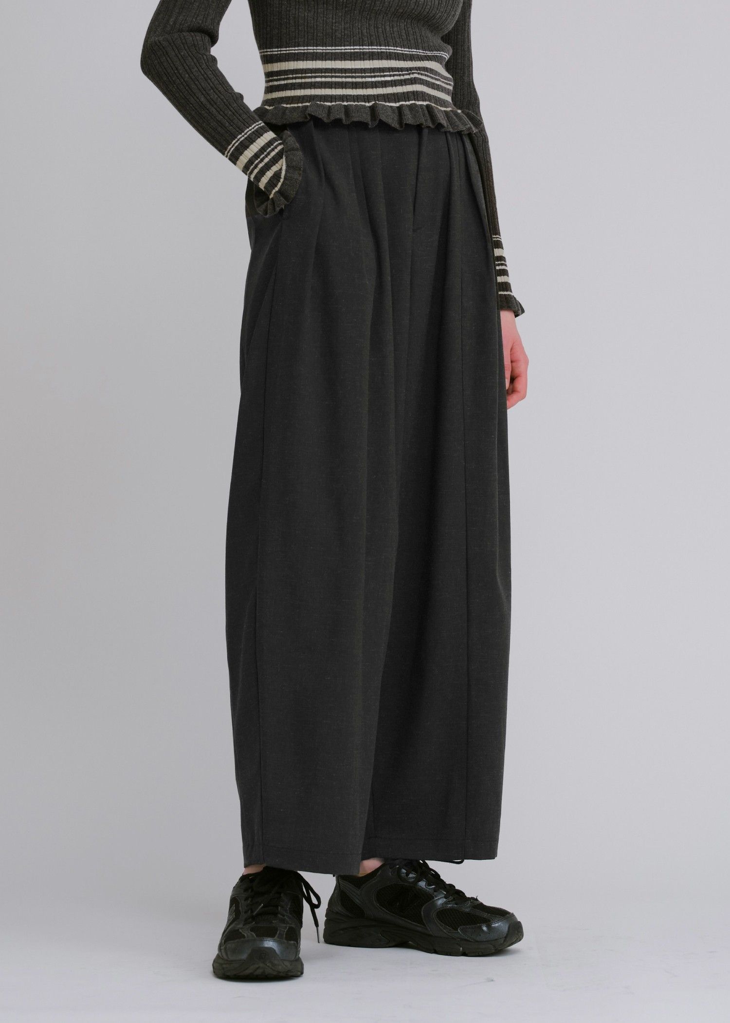 slub mix tuck wide panel PT